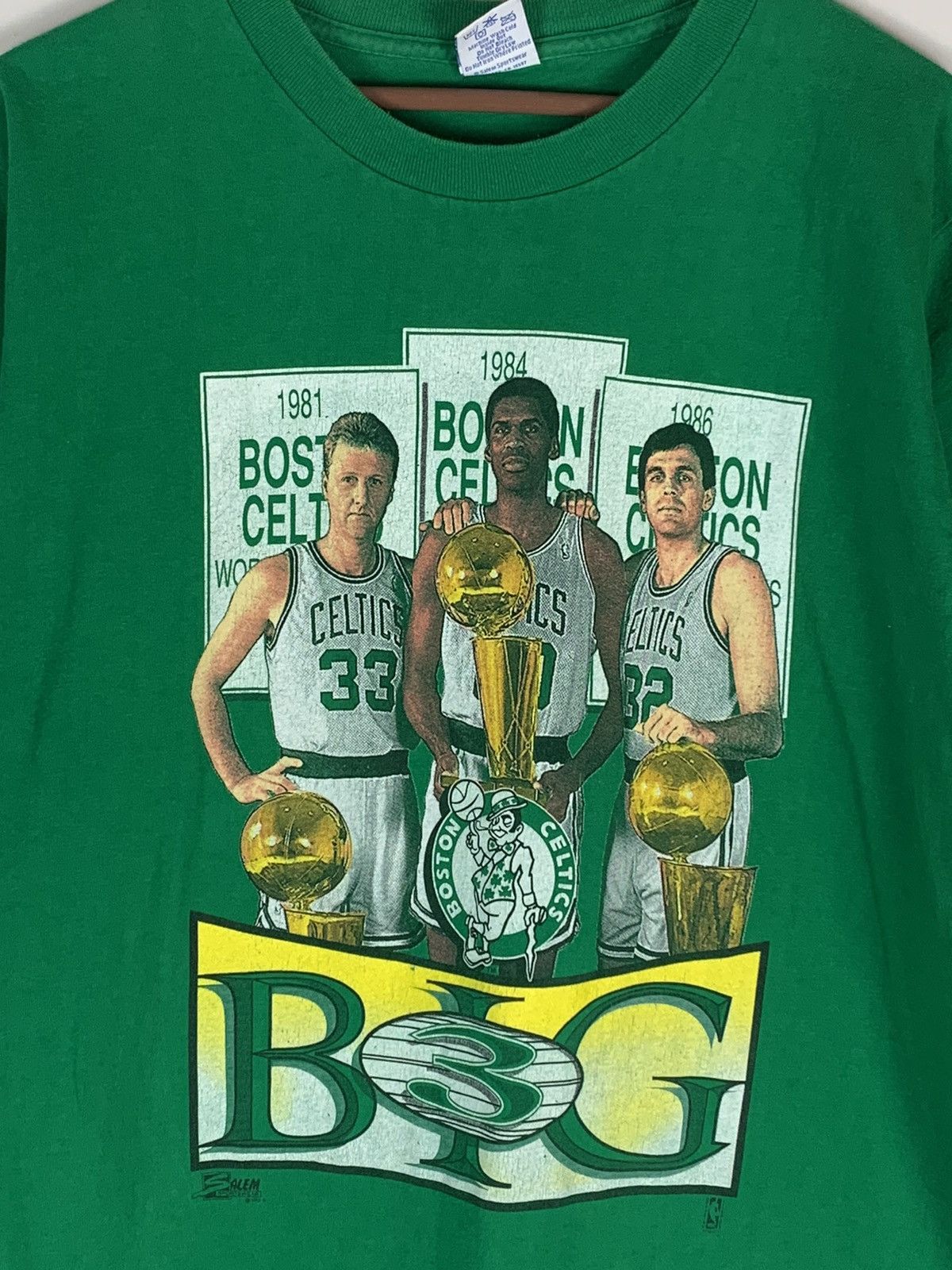 NBA × Salem Sportswear × Vintage Vintage Salem Sportswear Boston Celtics Big Three Shirt Size US L / EU 52-54 / 3 - 2 Thumbnail
