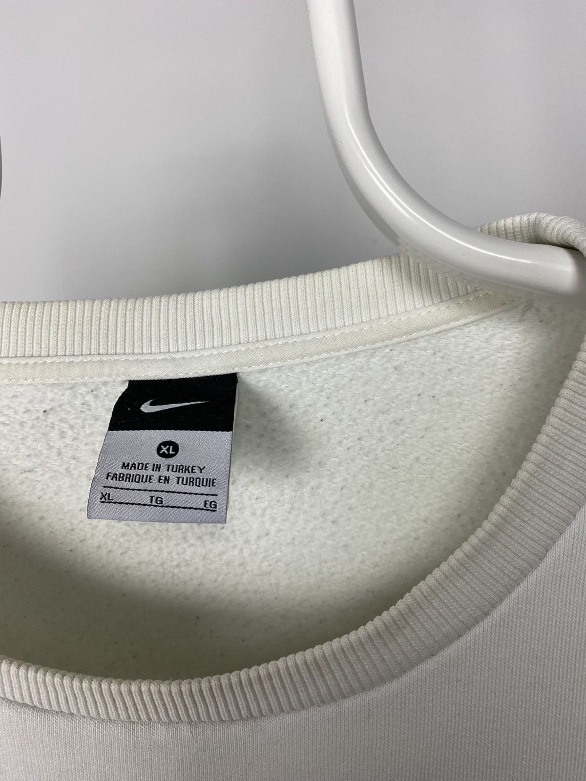 Nike × Vintage Nike big center swoosh sweatshirt white vintage style Size US XL / EU 56 / 4 - 5 Thumbnail