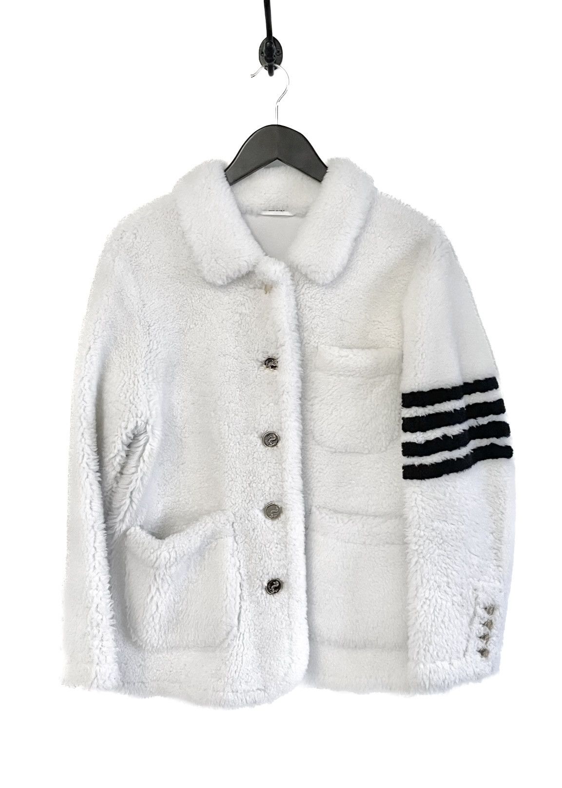 Thom Browne Thom Browne Ivory Shearling Jacket Size S / US 4 / IT 40 - 1 Thumbnail