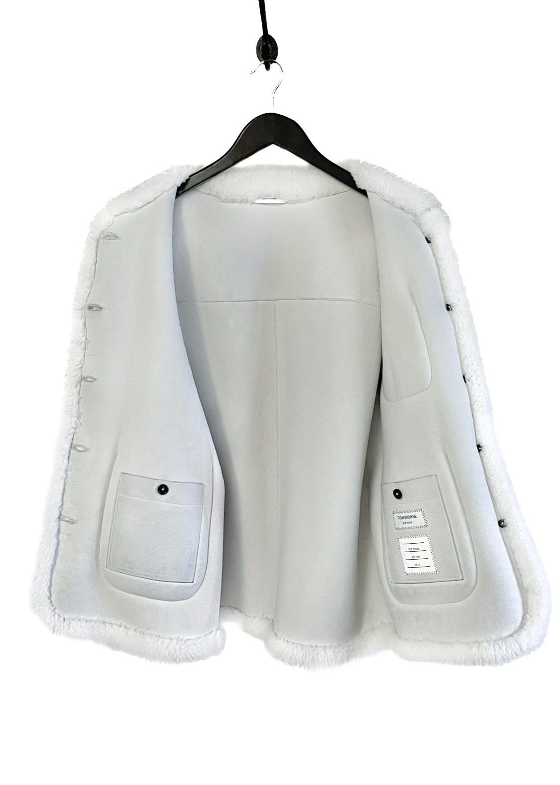 Thom Browne Thom Browne Ivory Shearling Jacket Size S / US 4 / IT 40 - 7 Thumbnail