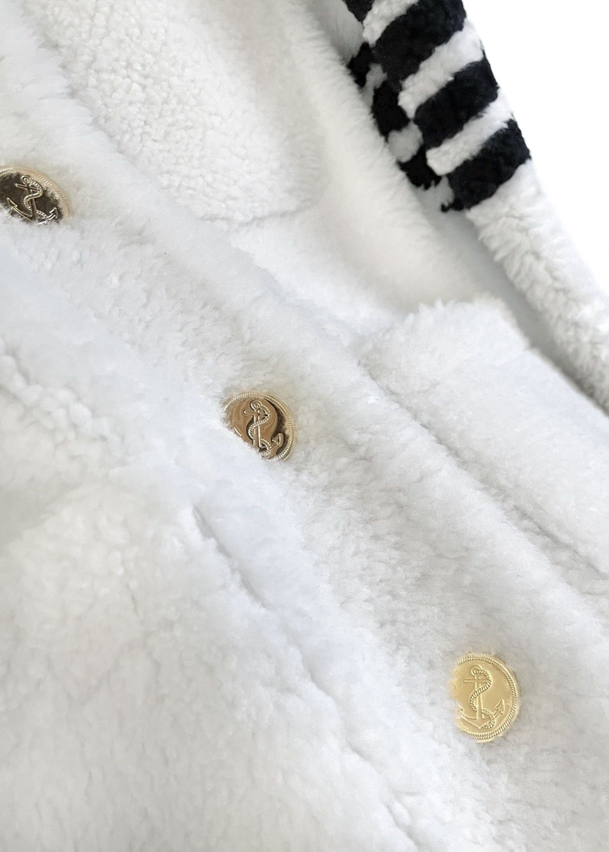 Thom Browne Thom Browne Ivory Shearling Jacket Size S / US 4 / IT 40 - 2 Thumbnail