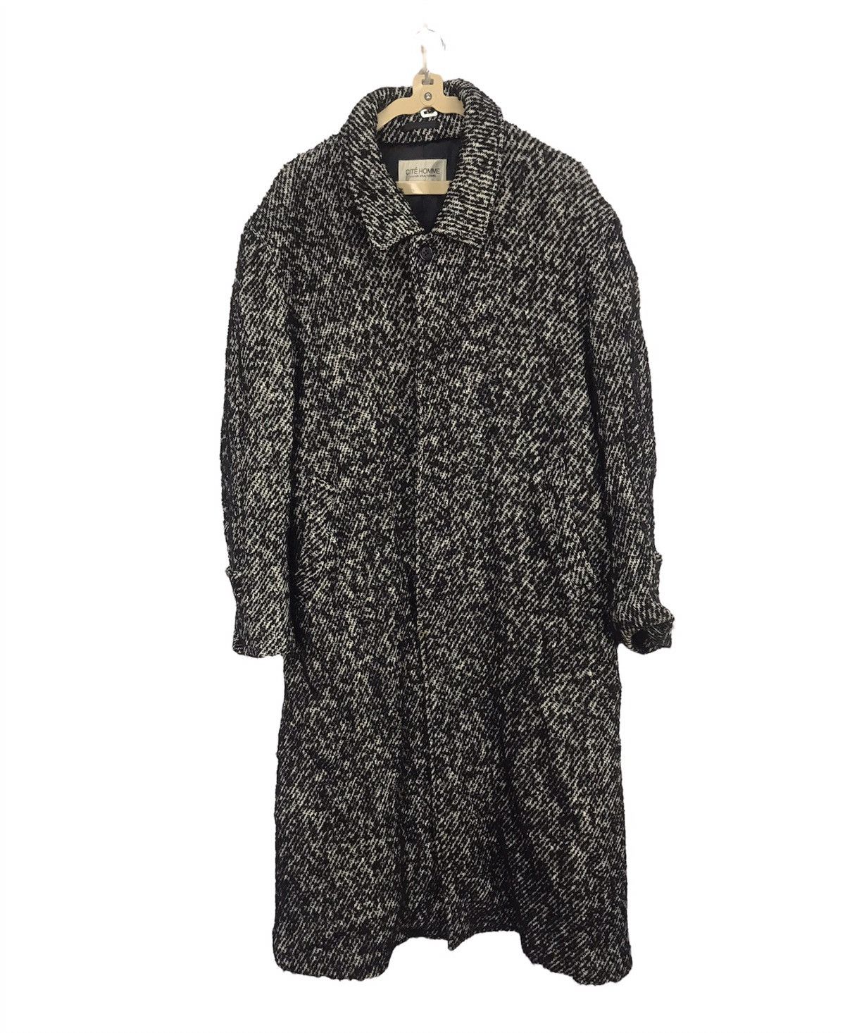 Japanese Brand Cite homme button up wool long jacket Size US M / EU 48-50 / 2 - 1 Thumbnail