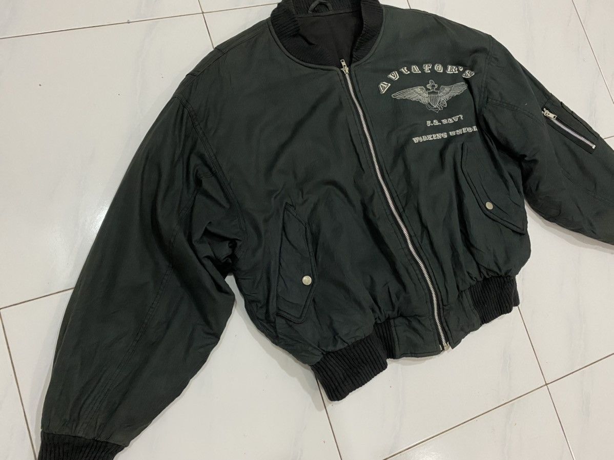 Vintage VTG Aviator US Navy Bomber Jacket Size US L / EU 52-54 / 3 - 4 Thumbnail