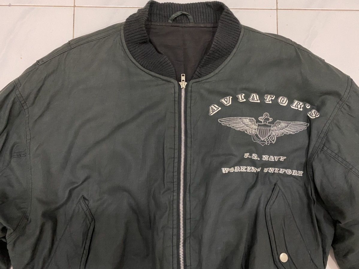 Vintage VTG Aviator US Navy Bomber Jacket Size US L / EU 52-54 / 3 - 7 Thumbnail