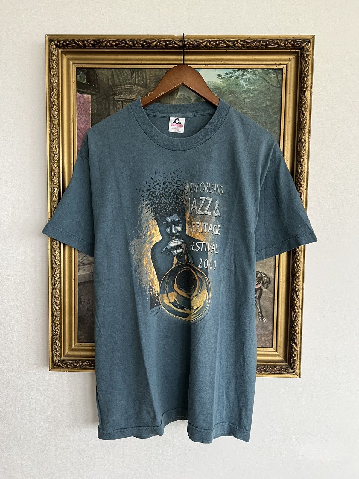 Band Tees Vintage 2000 New Orleans Jazz & Heritage Festival Blue Tee Size US L / EU 52-54 / 3 - 1 Thumbnail