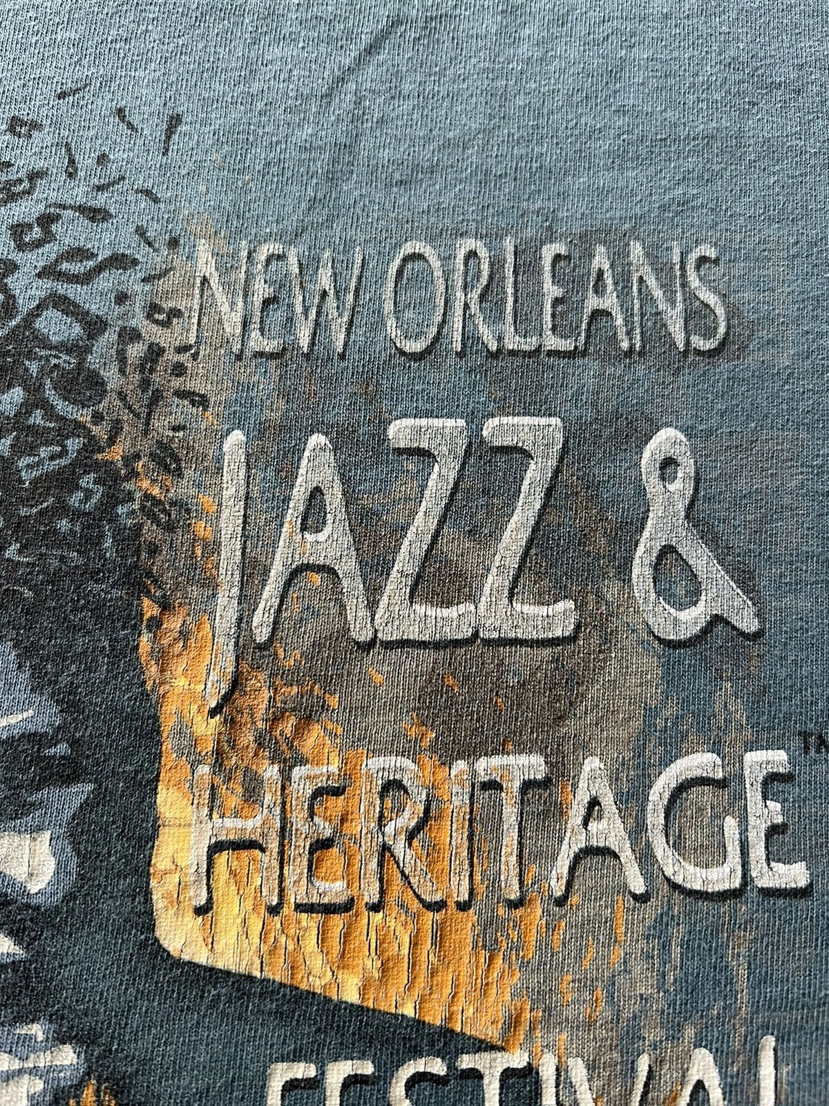 Band Tees Vintage 2000 New Orleans Jazz & Heritage Festival Blue Tee Size US L / EU 52-54 / 3 - 5 Thumbnail