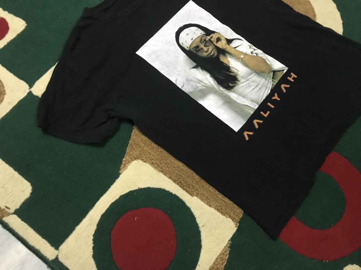 Rap Tees Aaliyah White Bandana Tee Size US M / EU 48-50 / 2 - 2 Thumbnail