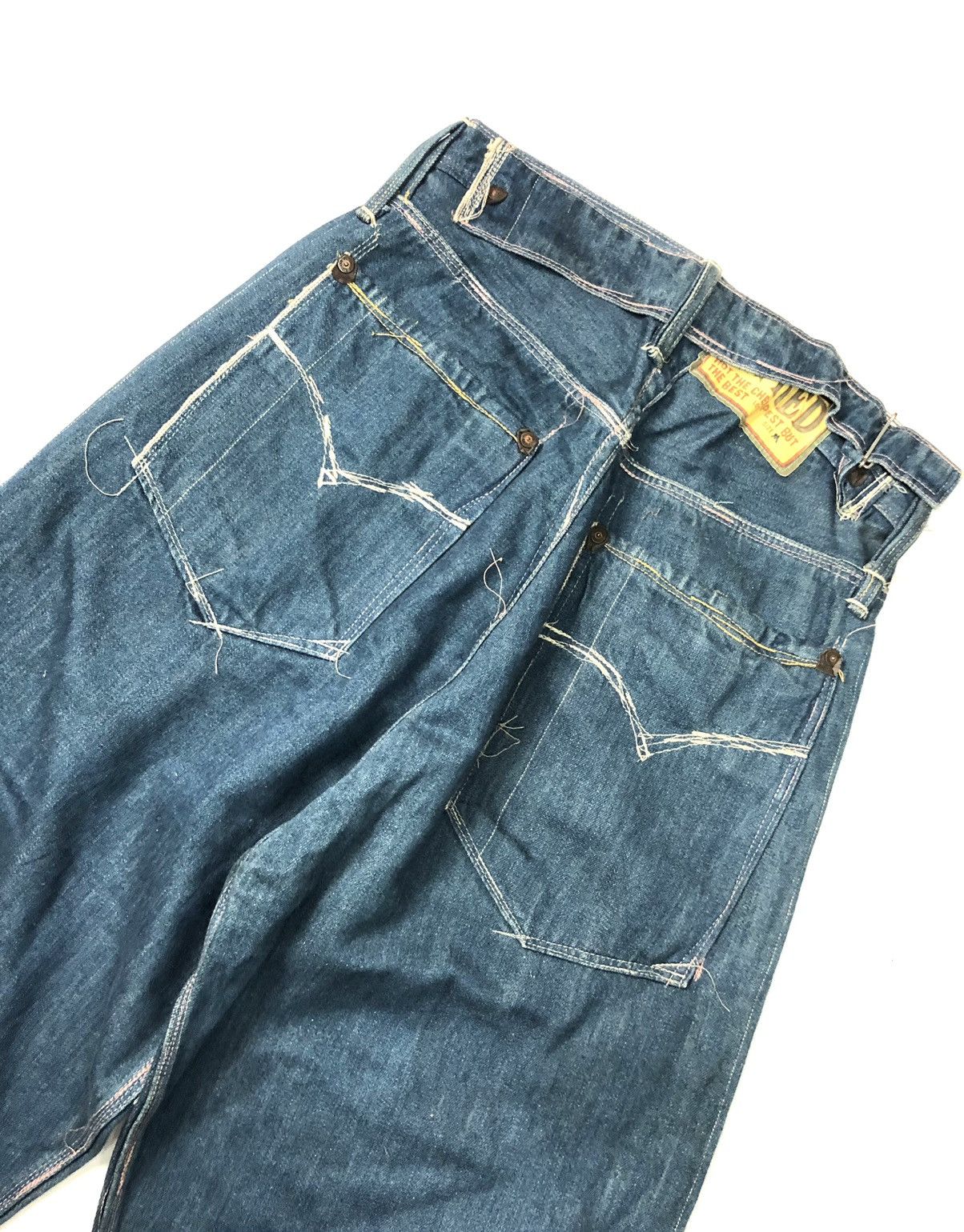image of Levis Vintage Clothing vintage‘90 Levis Red’ Baggy Selvedge in Blue Green, Men's (Size 31)