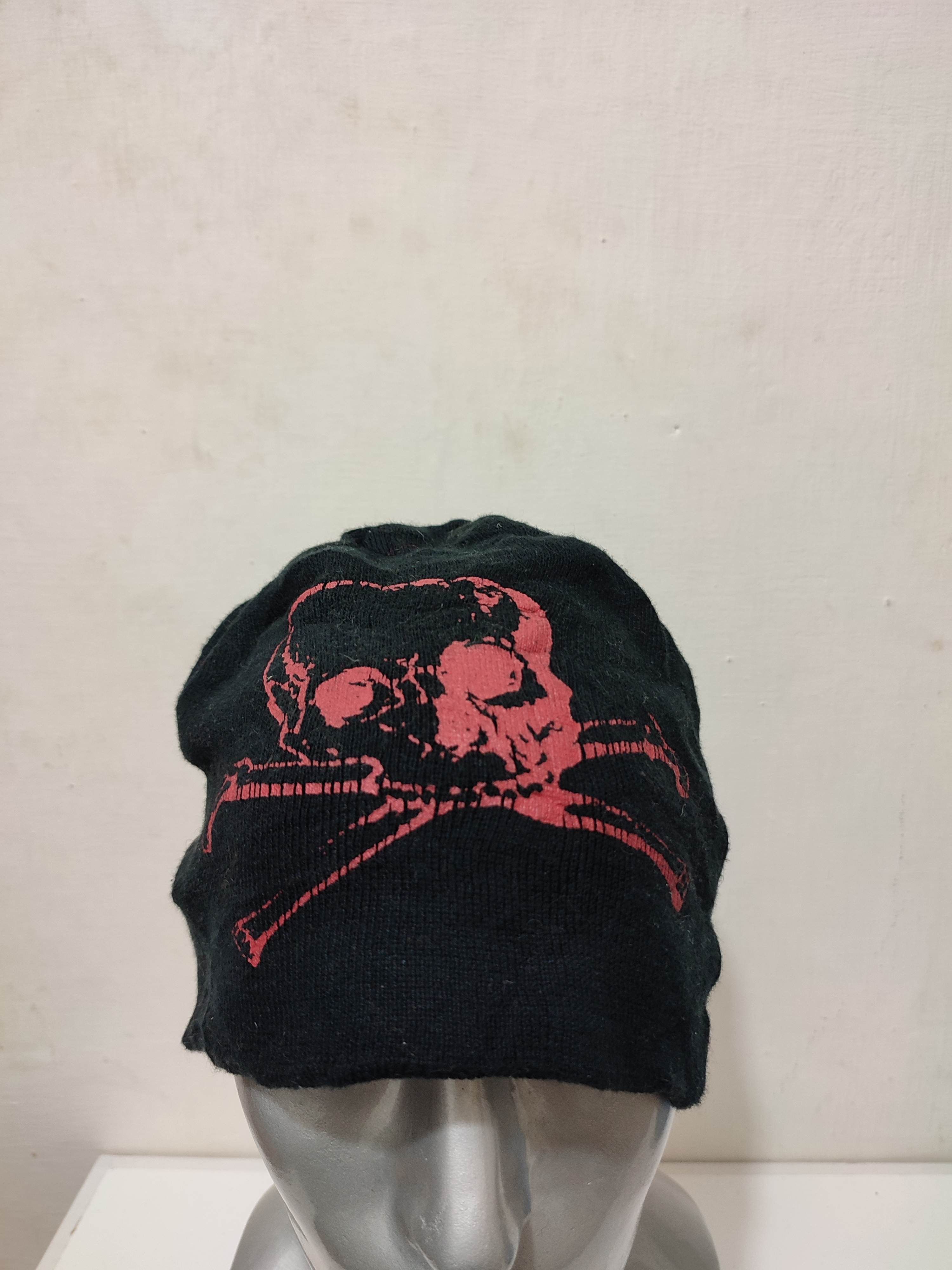 image of Skull Skeleton Beanie Punk Rock Bondage Hats in Black, Men's