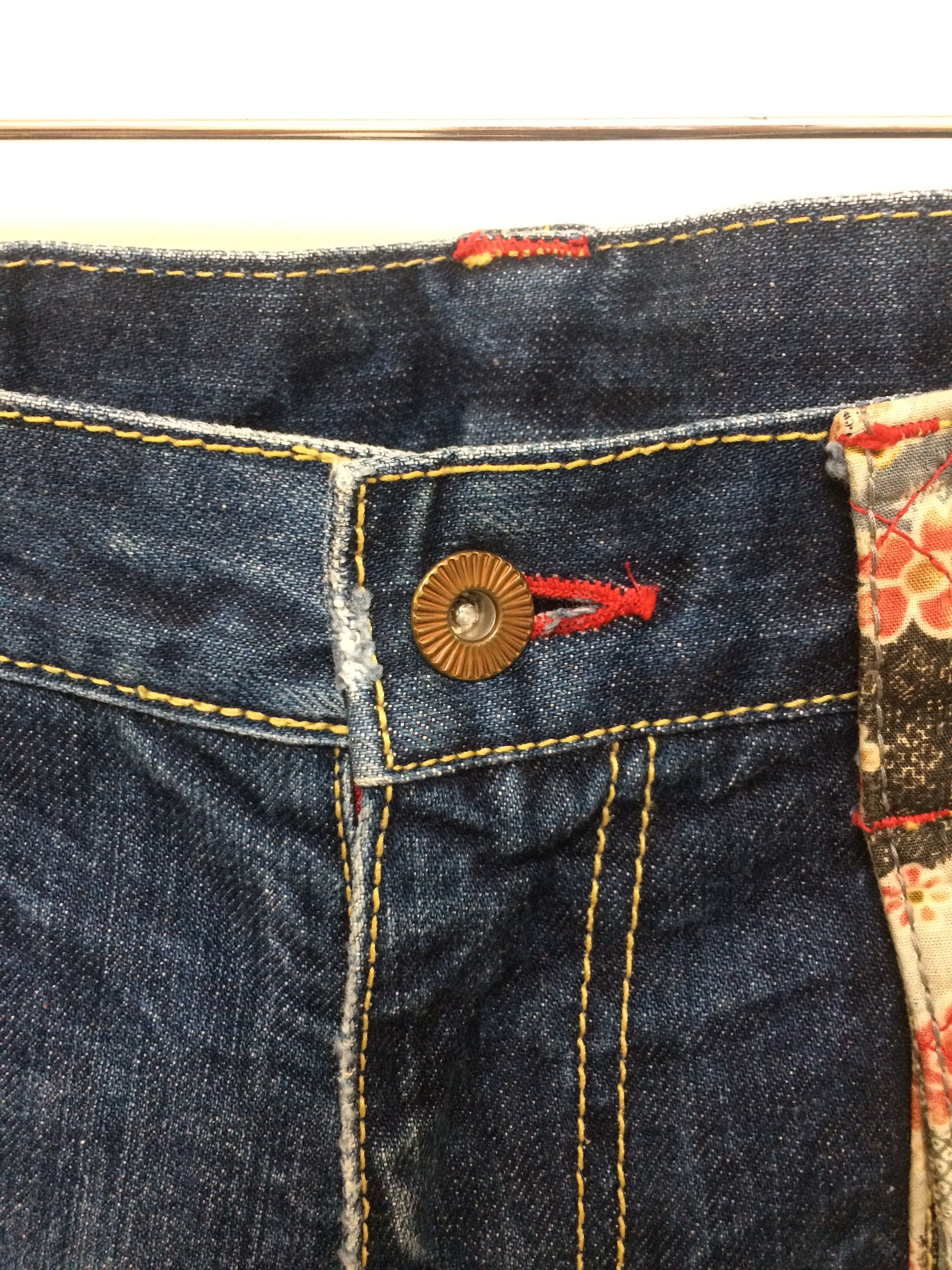 Eternal Vintage Eternal Made In Japan Quilted Pocket Denim Jeans Size US 33 - 5 Thumbnail