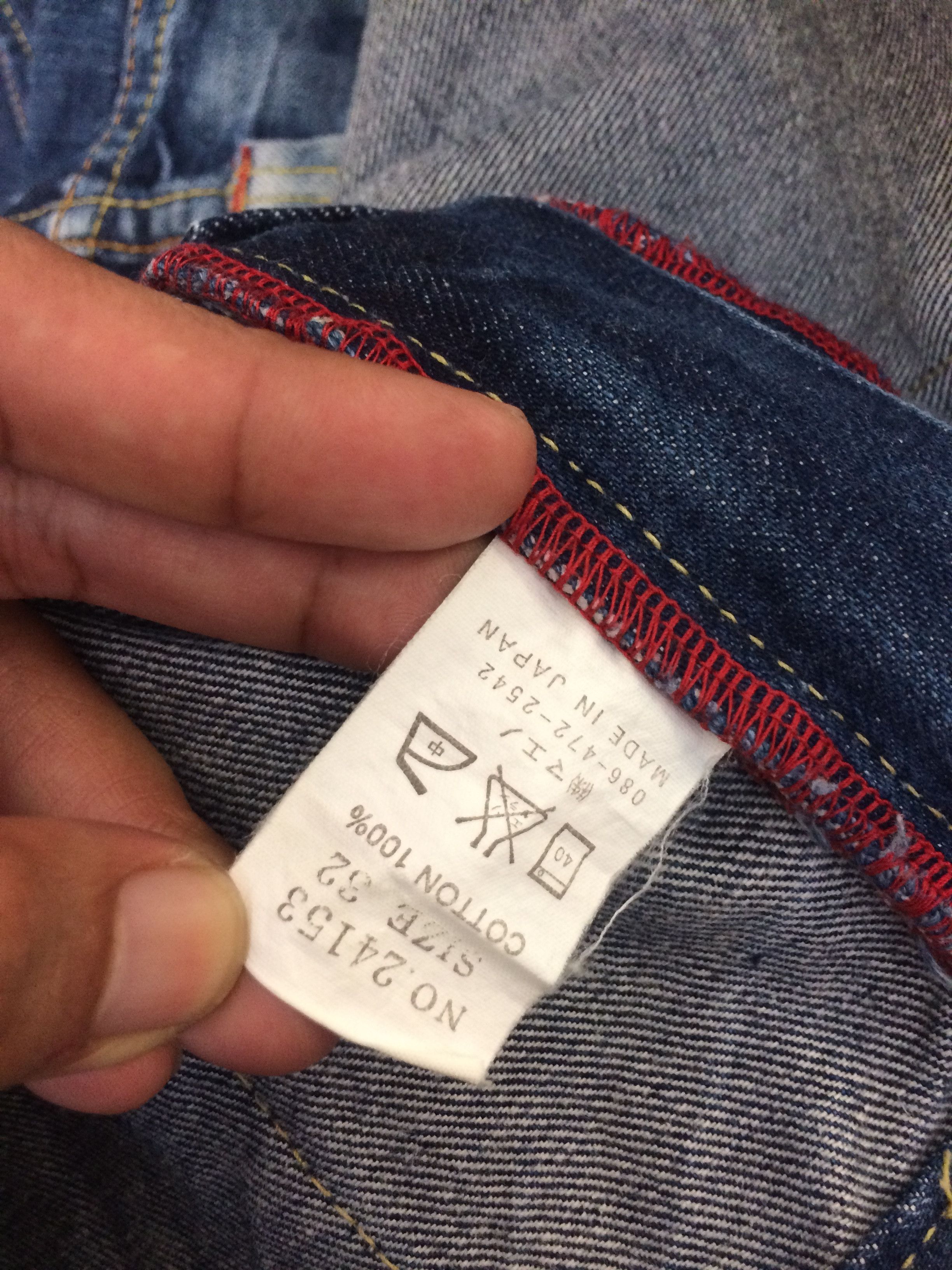 Eternal Vintage Eternal Made In Japan Quilted Pocket Denim Jeans Size US 33 - 11 Thumbnail