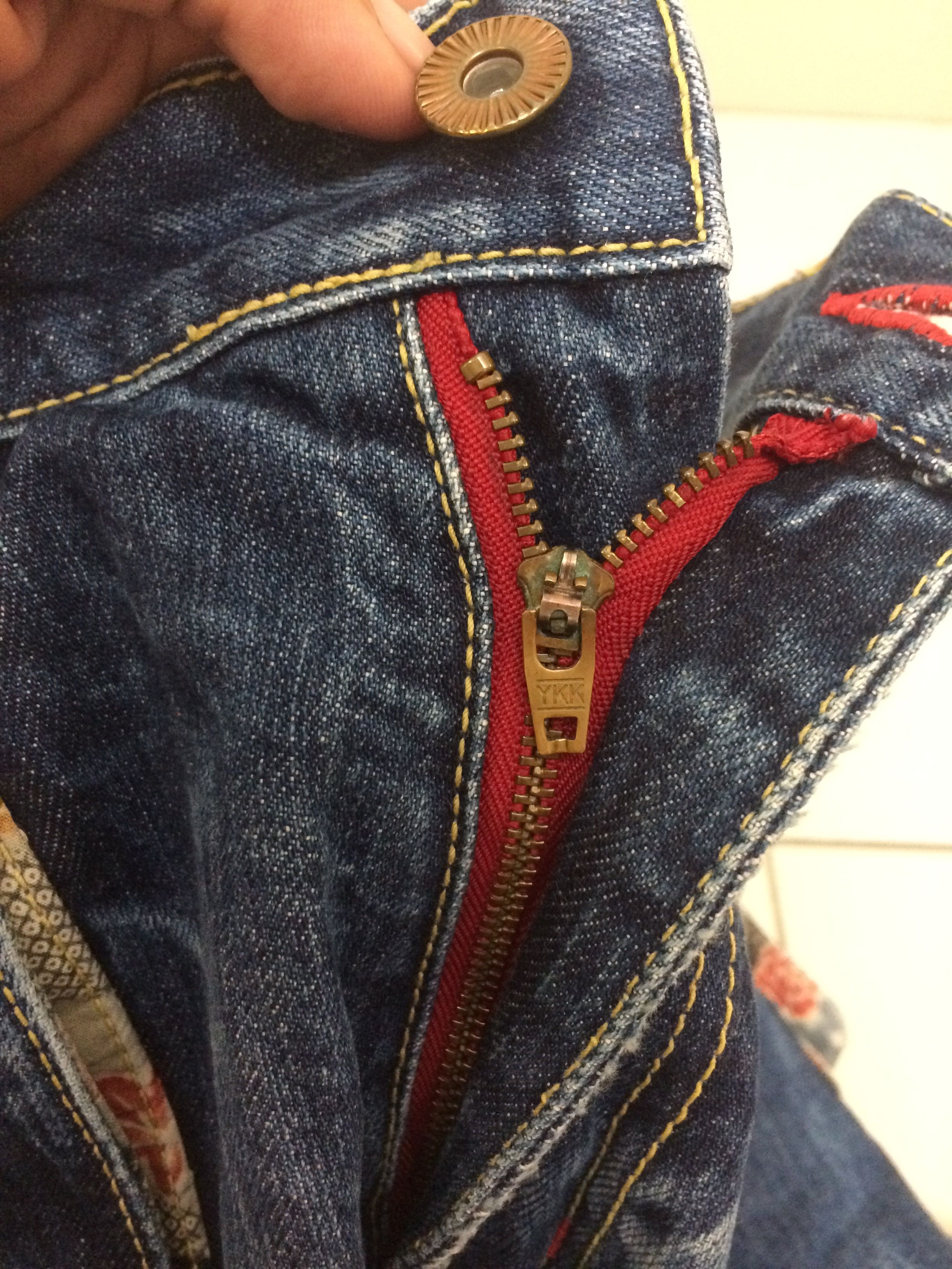 Eternal Vintage Eternal Made In Japan Quilted Pocket Denim Jeans Size US 33 - 10 Thumbnail