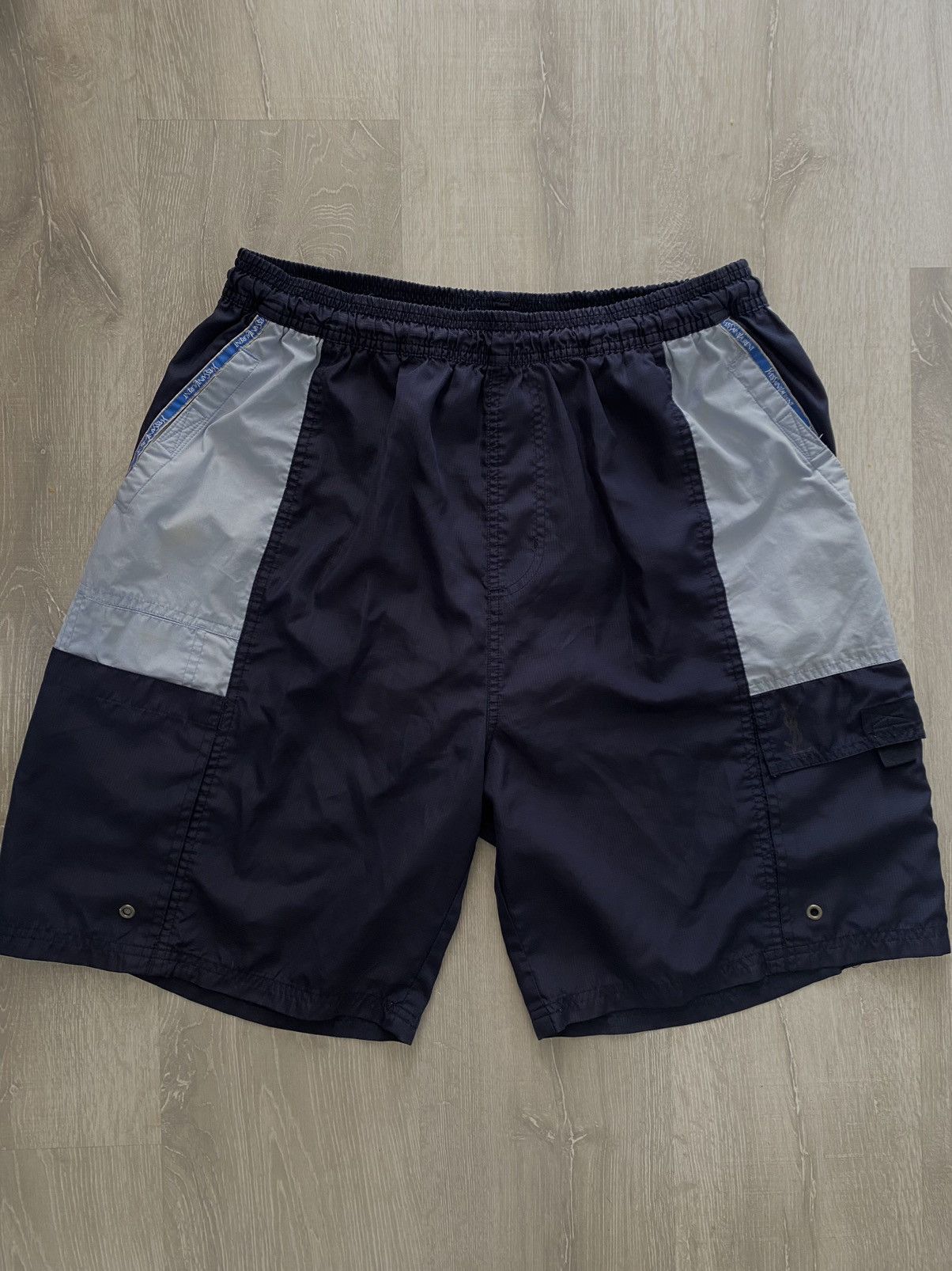 Vintage × Yves Saint Laurent 90s Yves Saint Laurent vintage navy shorts YSL Size US 32 / EU 48 - 1 Thumbnail