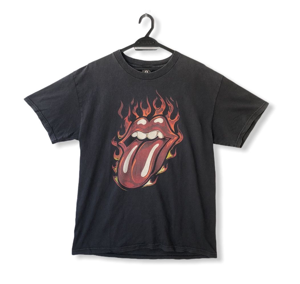 Band Tees VINTAGE ROLLING STONES NICE SUN FADED BIG LOGO TEE Size US M / EU 48-50 / 2 - 1 Thumbnail