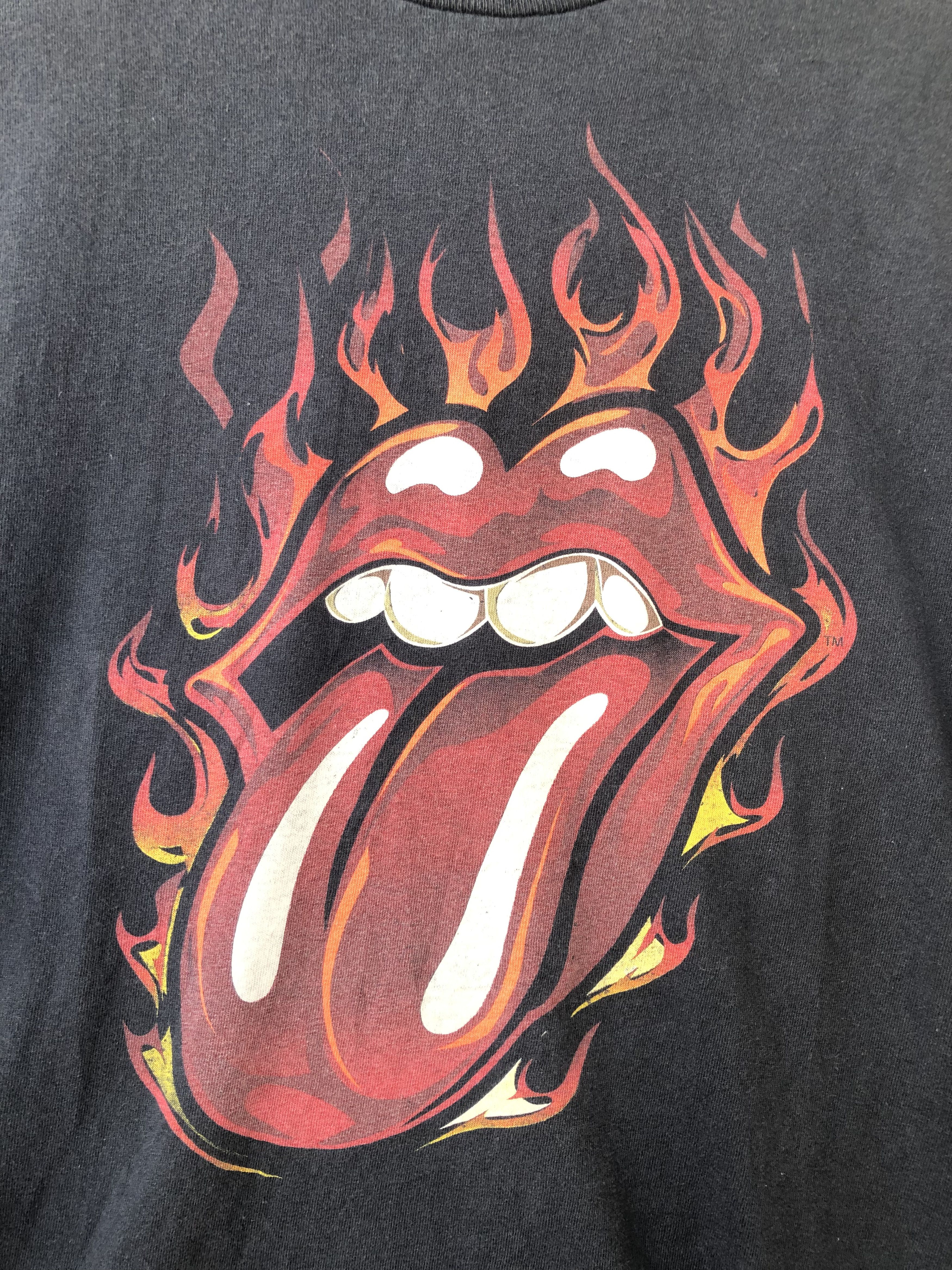 Band Tees VINTAGE ROLLING STONES NICE SUN FADED BIG LOGO TEE Size US M / EU 48-50 / 2 - 3 Thumbnail