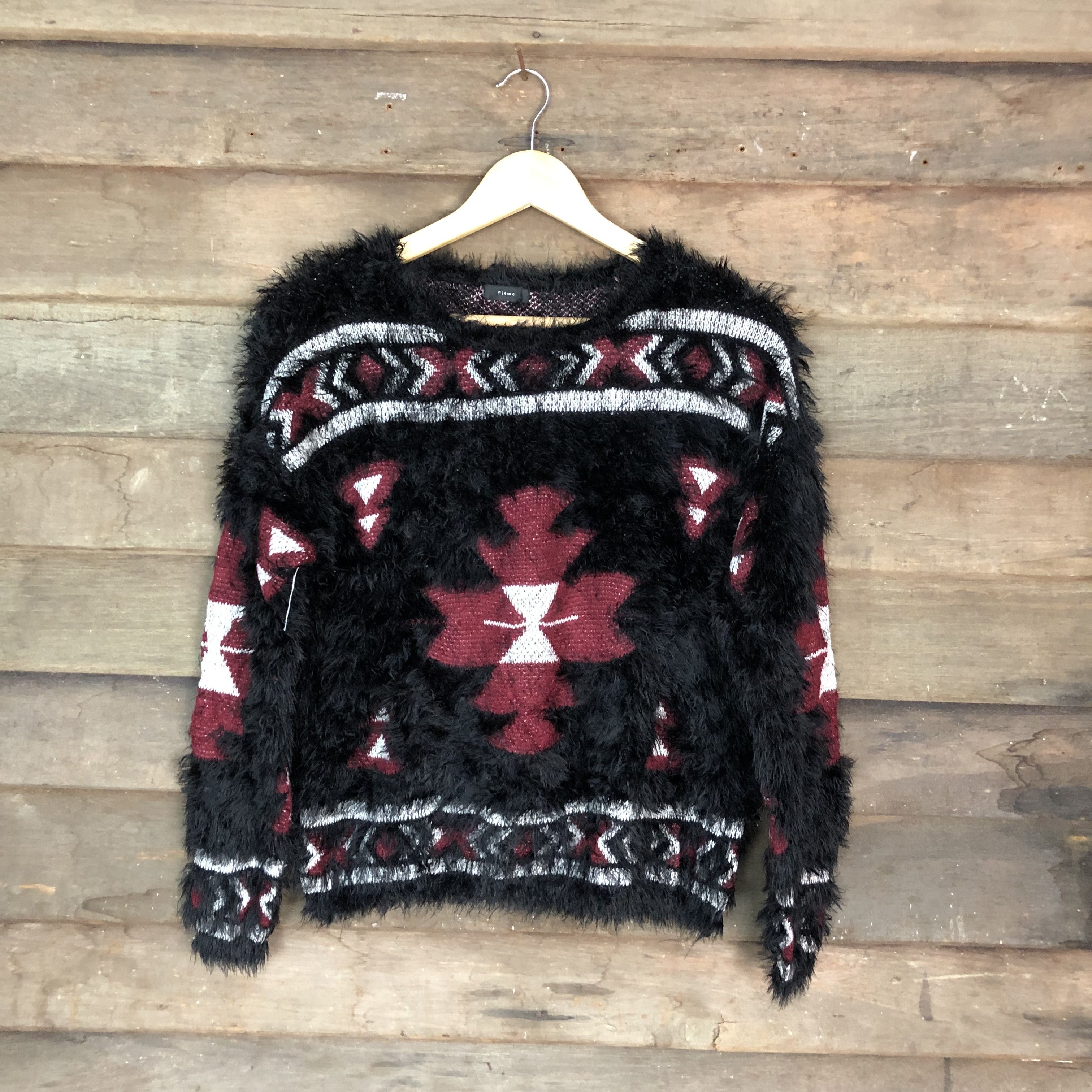 Fitme Navajo Shag Shaggy Fur Mohair Knitwear #6706