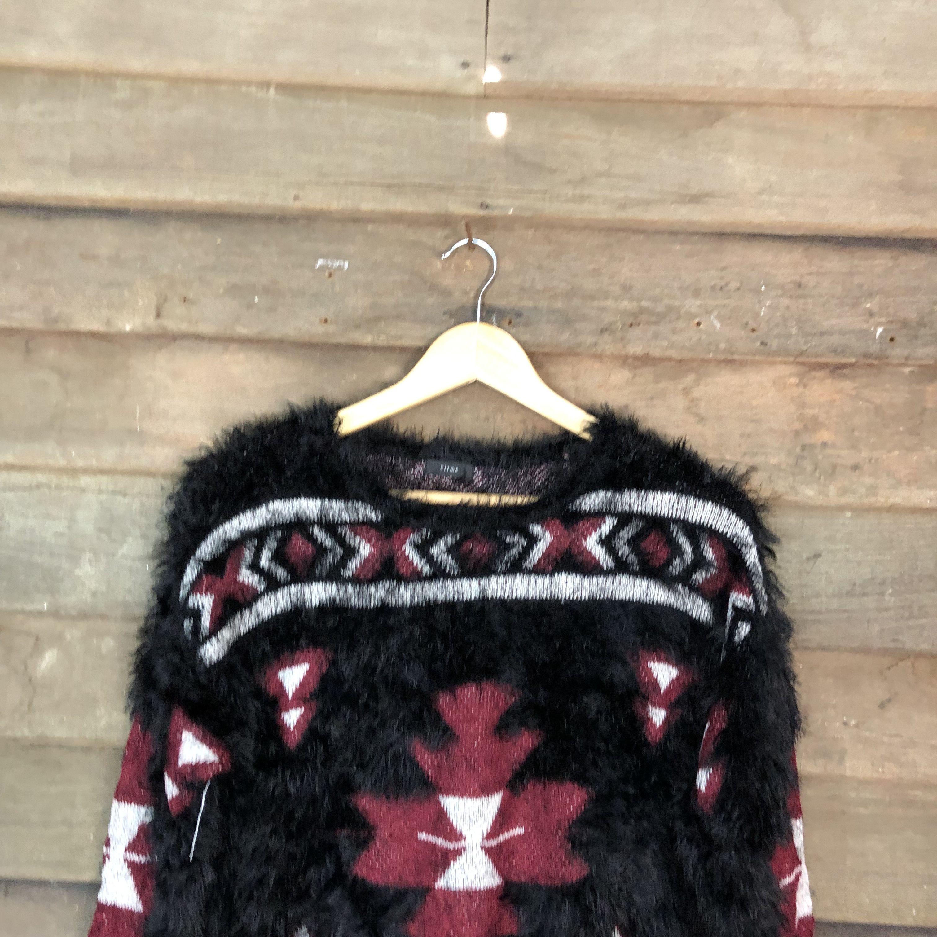 Homespun Knitwear Fitme Navajo Shag Shaggy Fur Mohair Knitwear #6706 Size US S / EU 44-46 / 1 - 2 Thumbnail