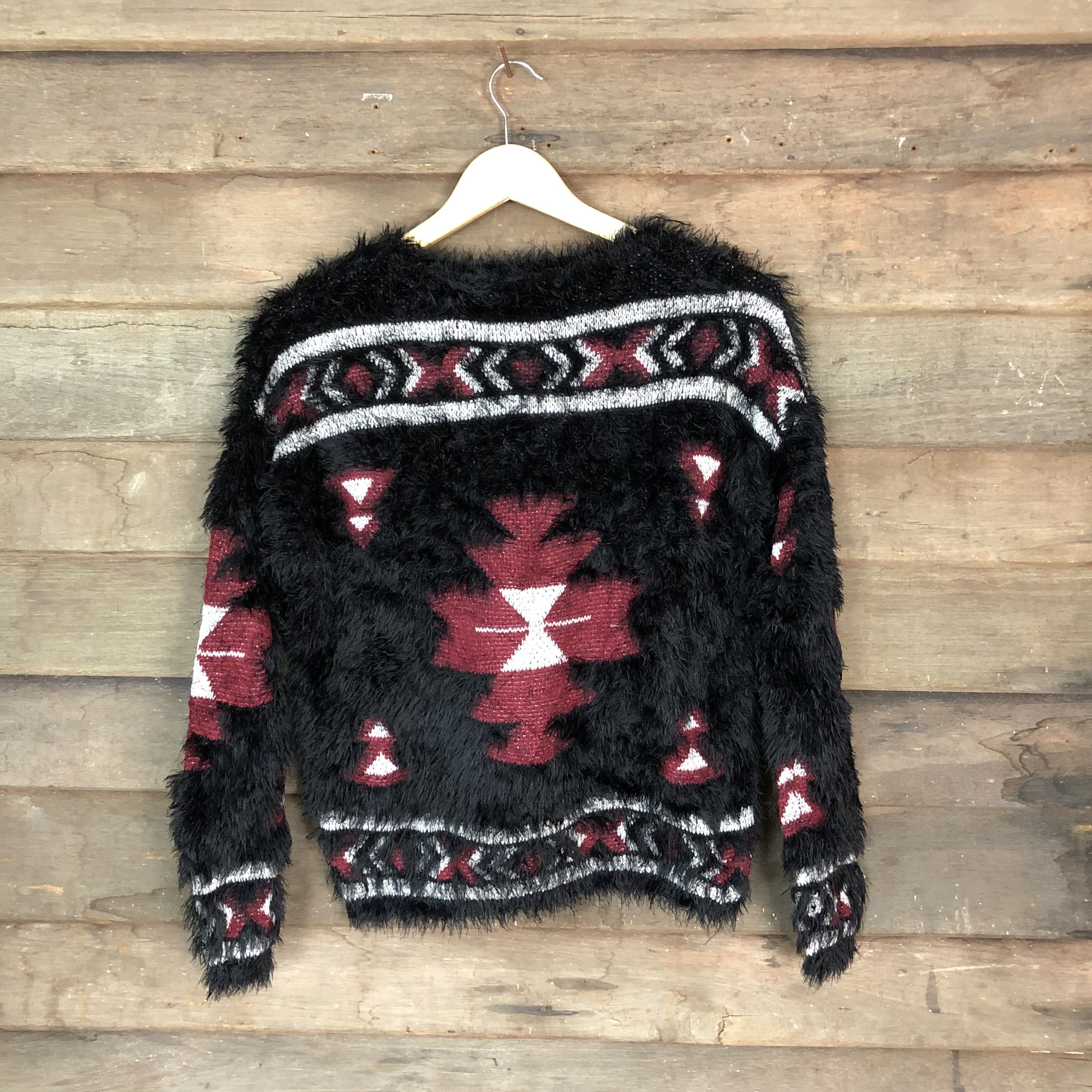Homespun Knitwear Fitme Navajo Shag Shaggy Fur Mohair Knitwear #6706 Size US S / EU 44-46 / 1 - 6 Thumbnail