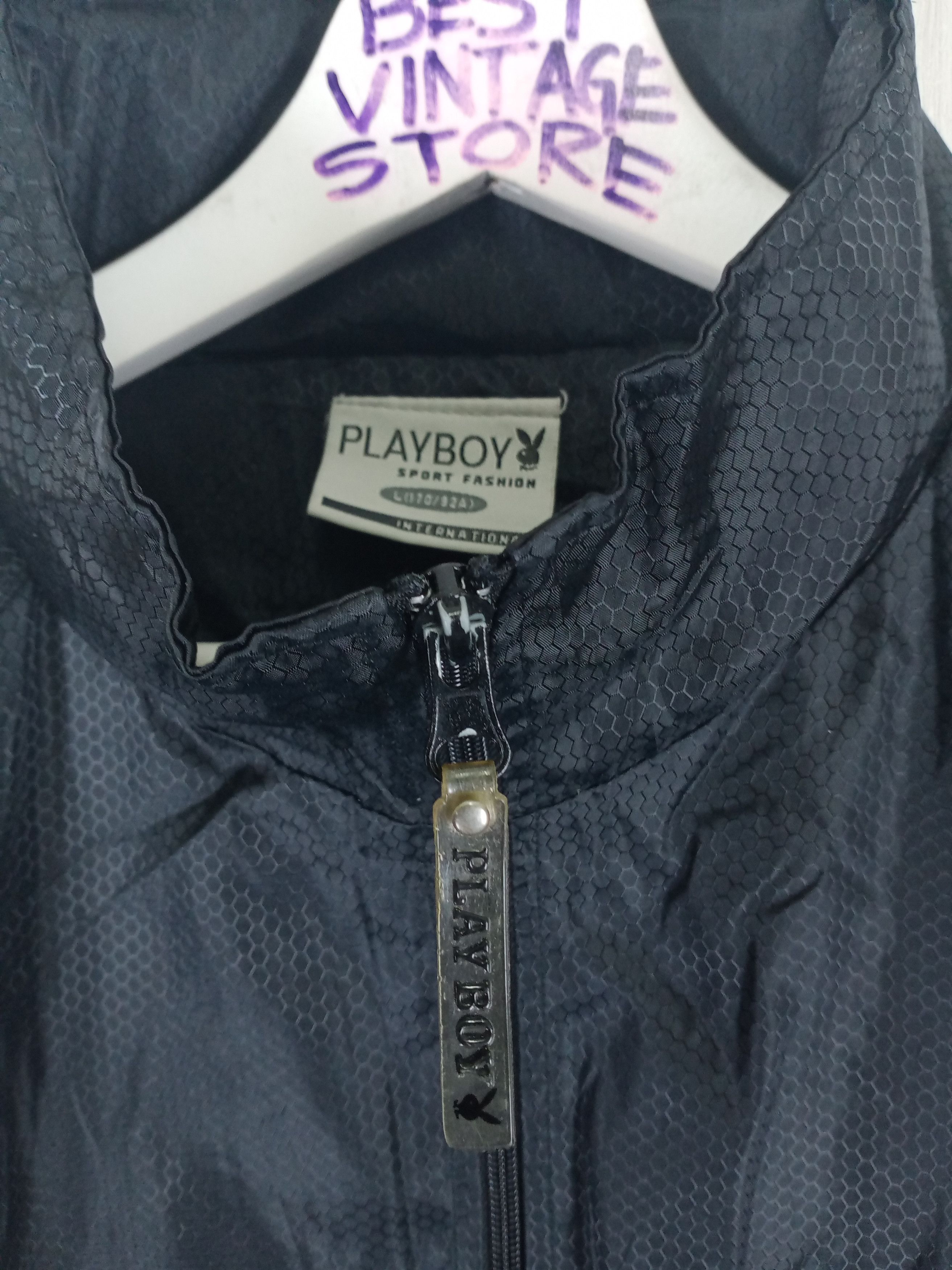 Playboy 90s PLAYBOY Windbreaker Zipper Jacket Big Logo Embroidery Size US L / EU 52-54 / 3 - 4 Thumbnail