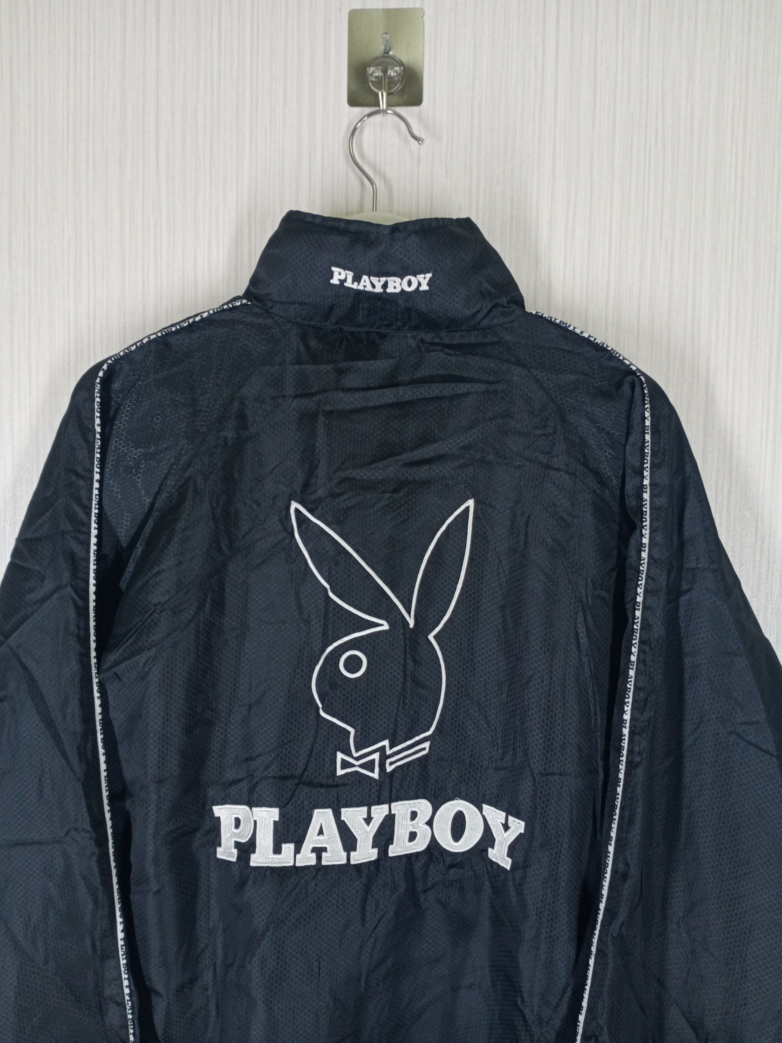 Playboy 90s PLAYBOY Windbreaker Zipper Jacket Big Logo Embroidery Size US L / EU 52-54 / 3 - 5 Thumbnail