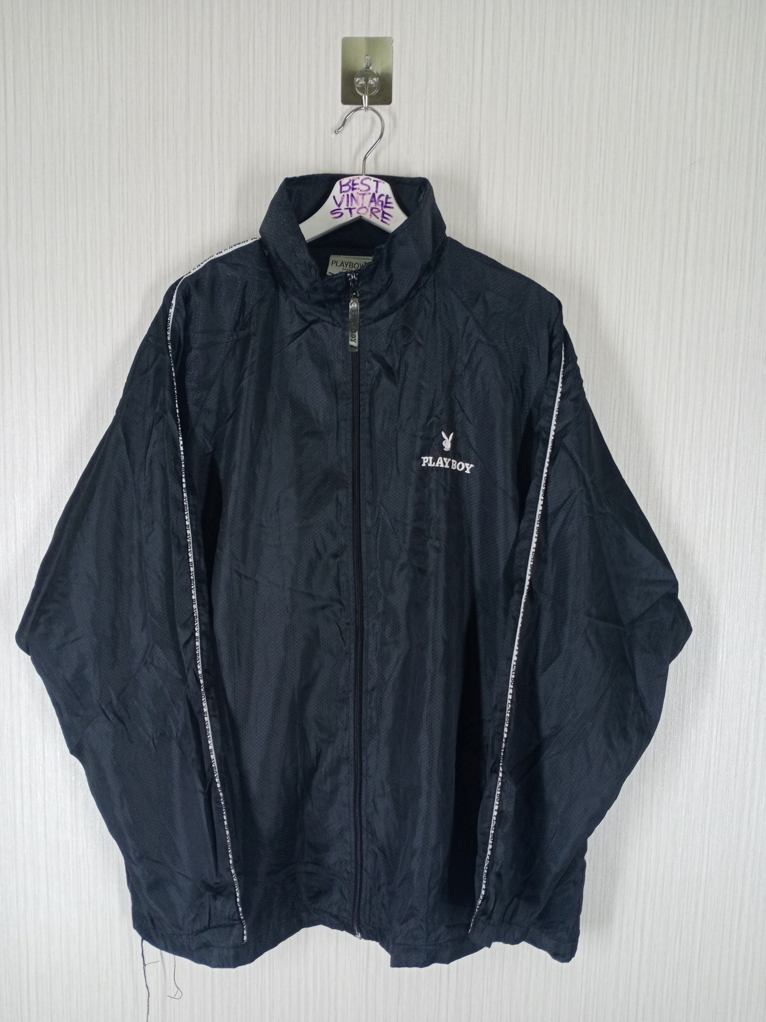 Playboy 90s PLAYBOY Windbreaker Zipper Jacket Big Logo Embroidery Size US L / EU 52-54 / 3 - 6 Thumbnail