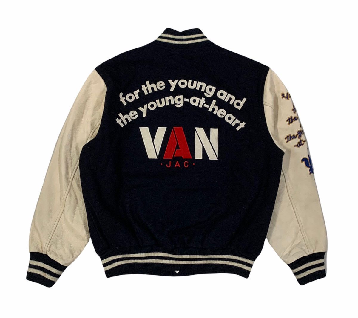 Japanese Brand ❤️‍🔥SENDOFFERS❤️‍🔥Van Jac SpellOut Bomber Varsity Letterman Jacket Size US L / EU 52-54 / 3 - 1 Thumbnail