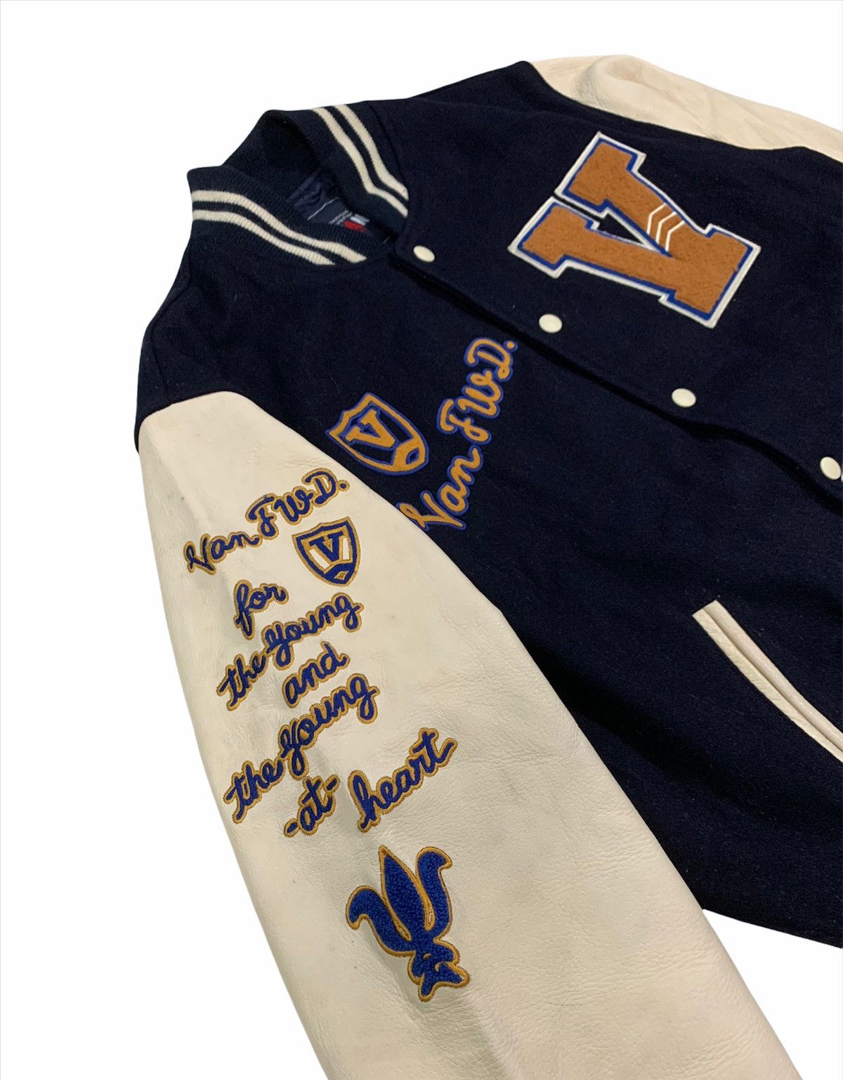 Japanese Brand ❤️‍🔥SENDOFFERS❤️‍🔥Van Jac SpellOut Bomber Varsity Letterman Jacket Size US L / EU 52-54 / 3 - 4 Thumbnail