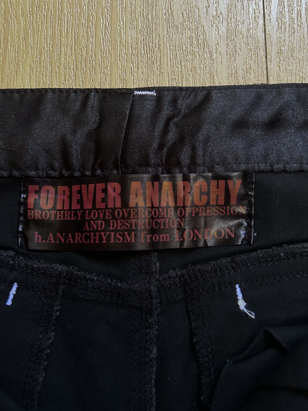 20471120 Forever Anarchy Bondage Flared Pants Size US 32 / EU 48 - 8 Thumbnail