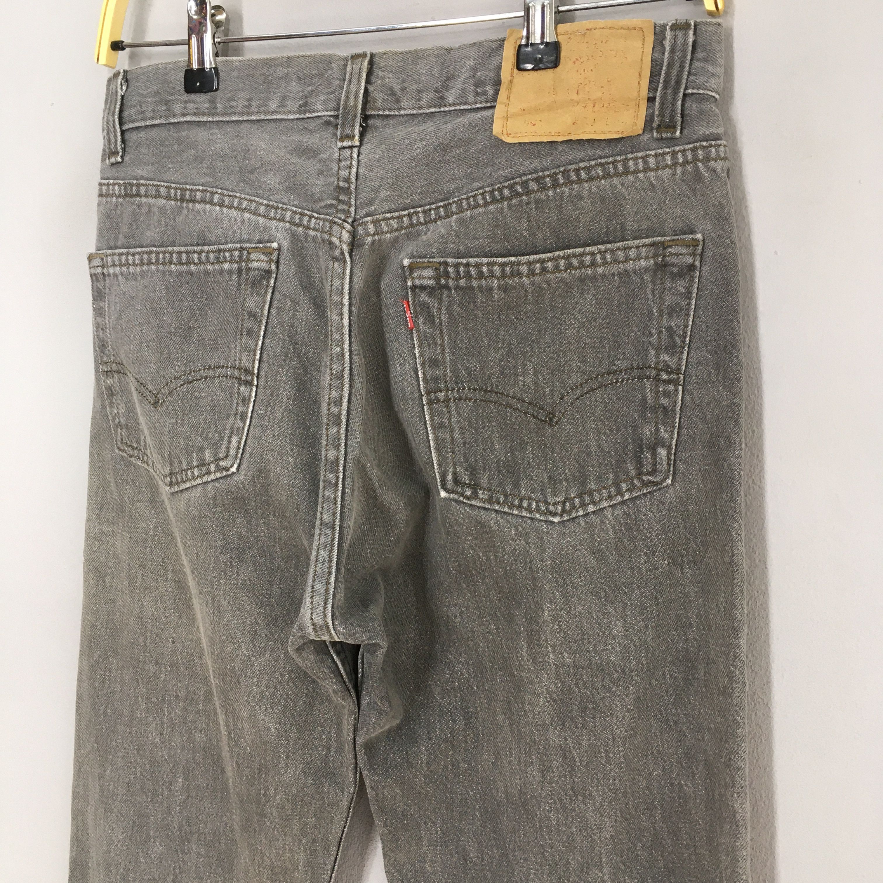 Jean Size 29x34 Vintage 90s Levi's 501 Ash Grey Jeans Size US 29 - 16 Thumbnail