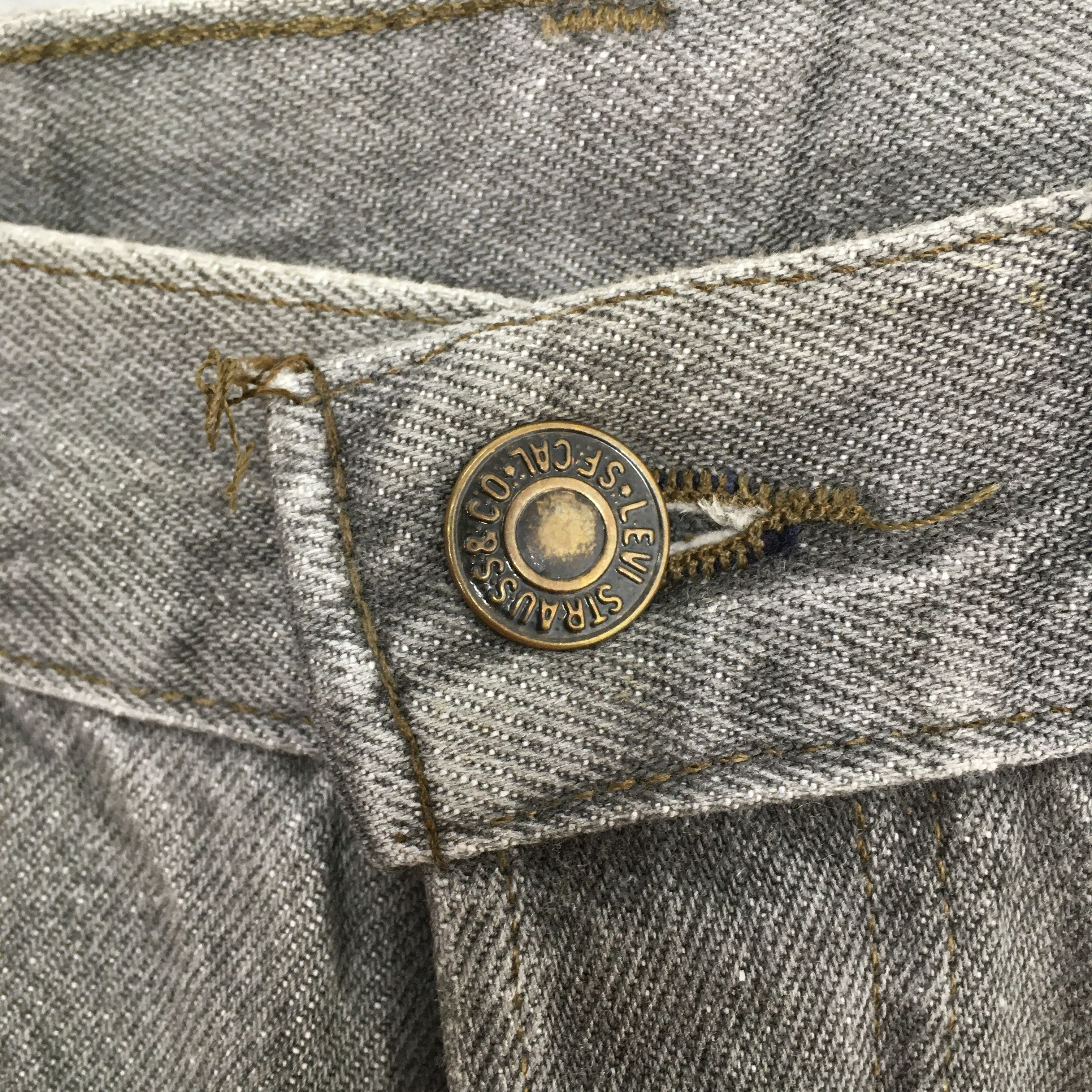 Jean Size 29x34 Vintage 90s Levi's 501 Ash Grey Jeans Size US 29 - 6 Thumbnail