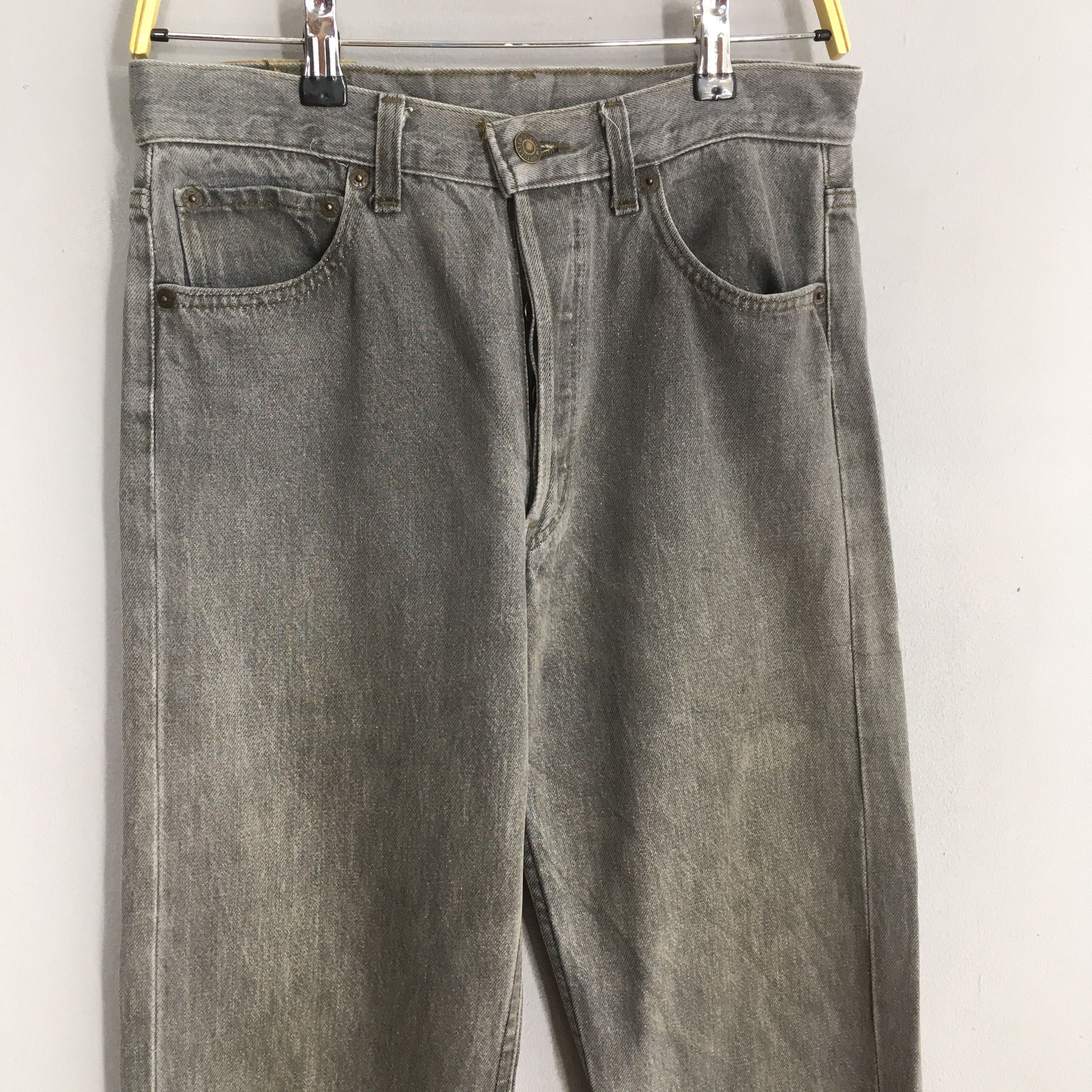 Jean Size 29x34 Vintage 90s Levi's 501 Ash Grey Jeans Size US 29 - 5 Thumbnail