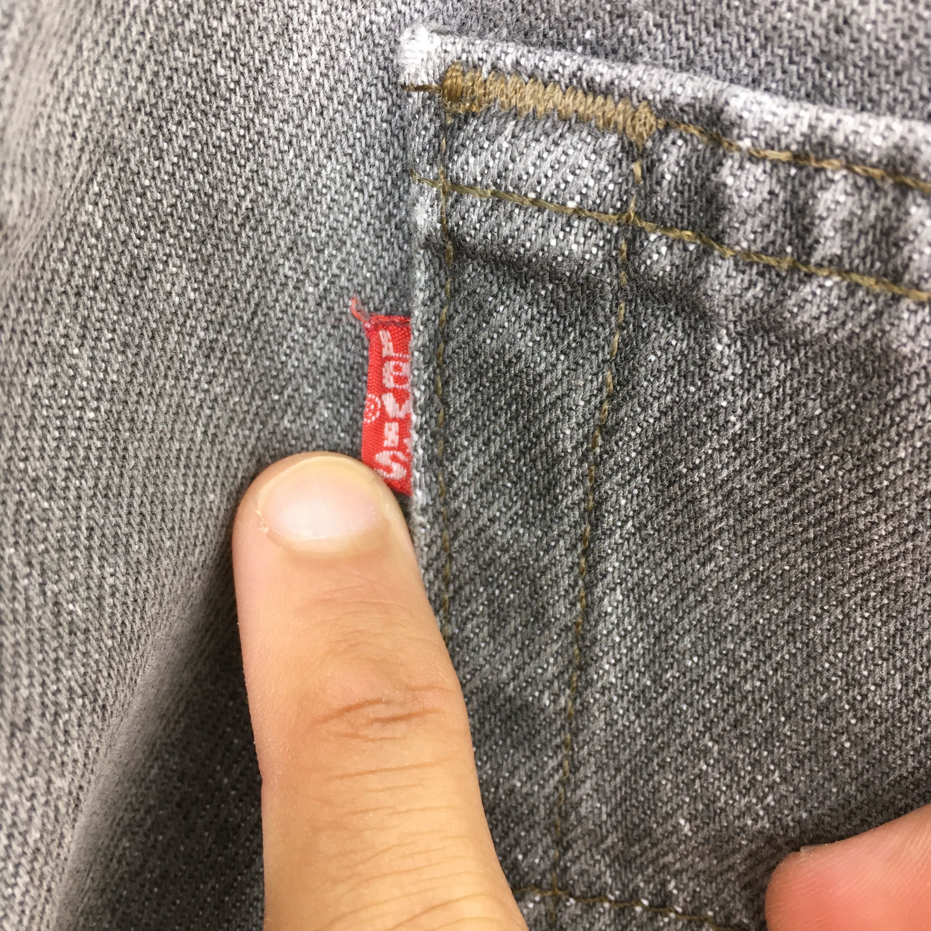 Jean Size 29x34 Vintage 90s Levi's 501 Ash Grey Jeans Size US 29 - 17 Thumbnail