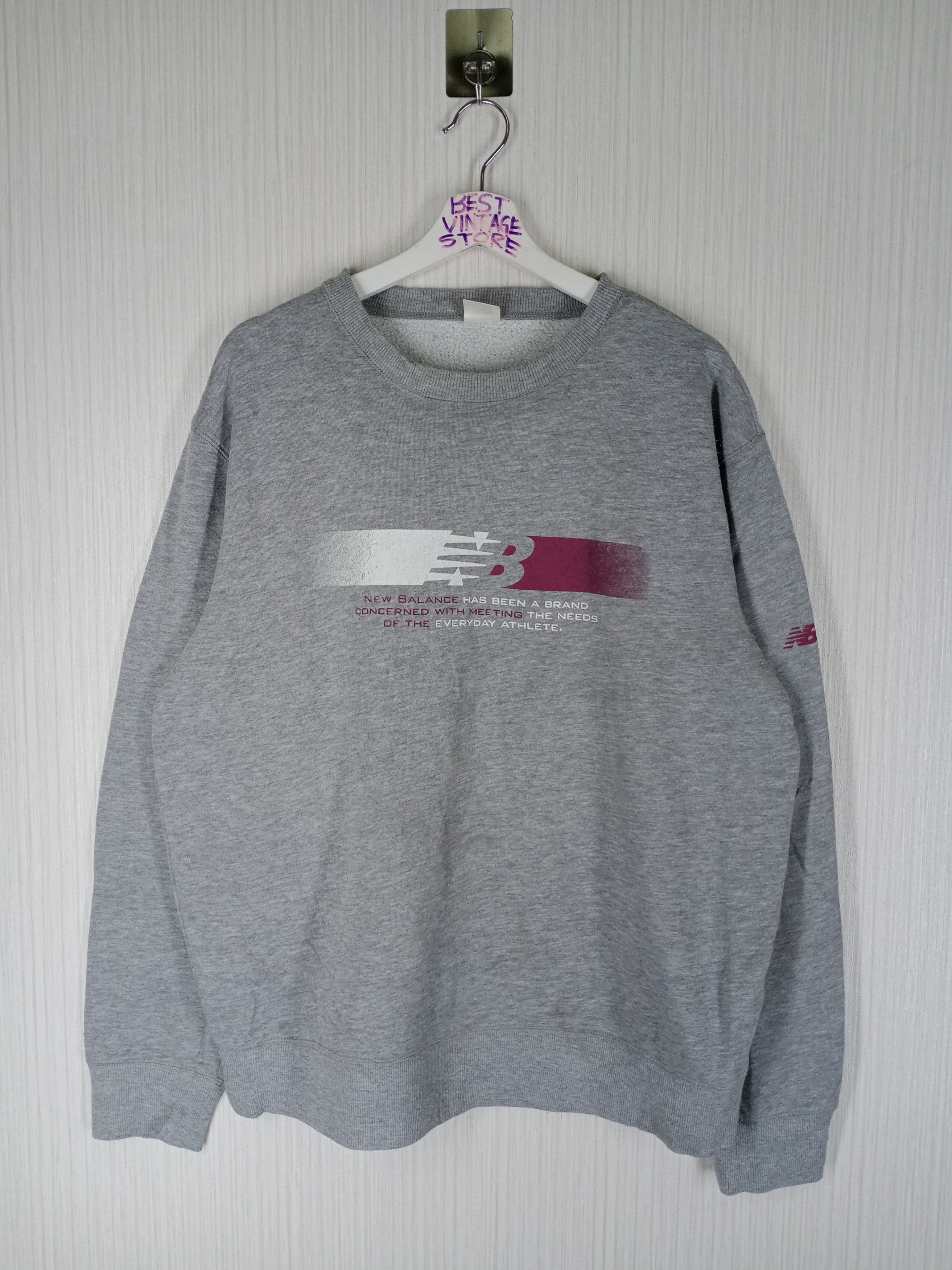 New Balance Vintage New Balance Sweatshirt Big Logo Size US XL / EU 56 / 4 - 1 Thumbnail