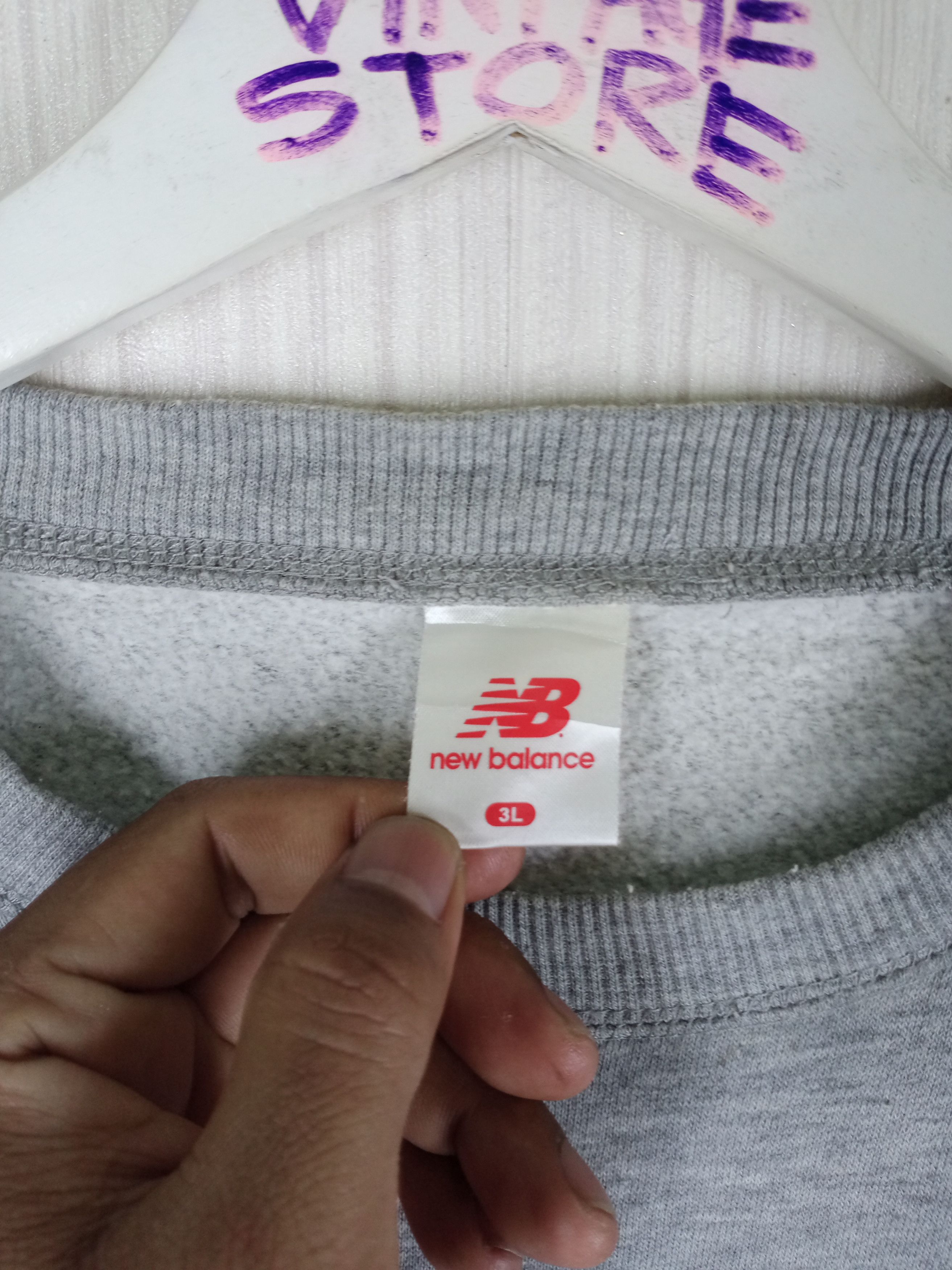New Balance Vintage New Balance Sweatshirt Big Logo Size US XL / EU 56 / 4 - 3 Thumbnail