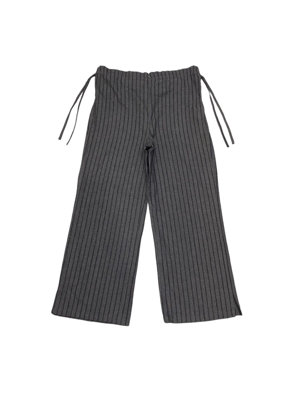 Issey Miyake RARE‼️AVANT GARDE STYLE DESIGNER STRIPE DRAWSTRING PANTS Size US 35 - 3 Thumbnail