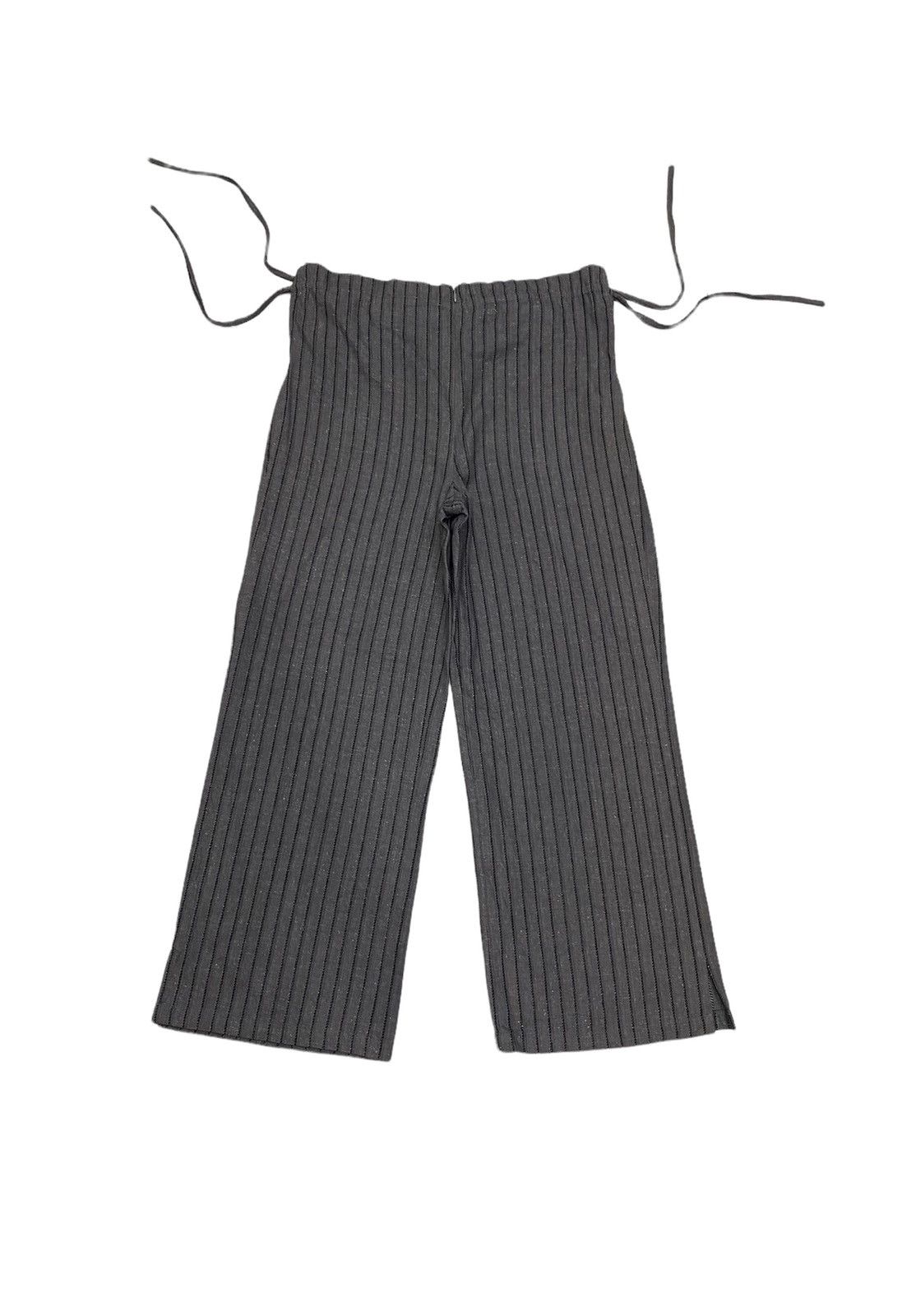 Issey Miyake RARE‼️AVANT GARDE STYLE DESIGNER STRIPE DRAWSTRING PANTS Size US 35 - 1 Thumbnail