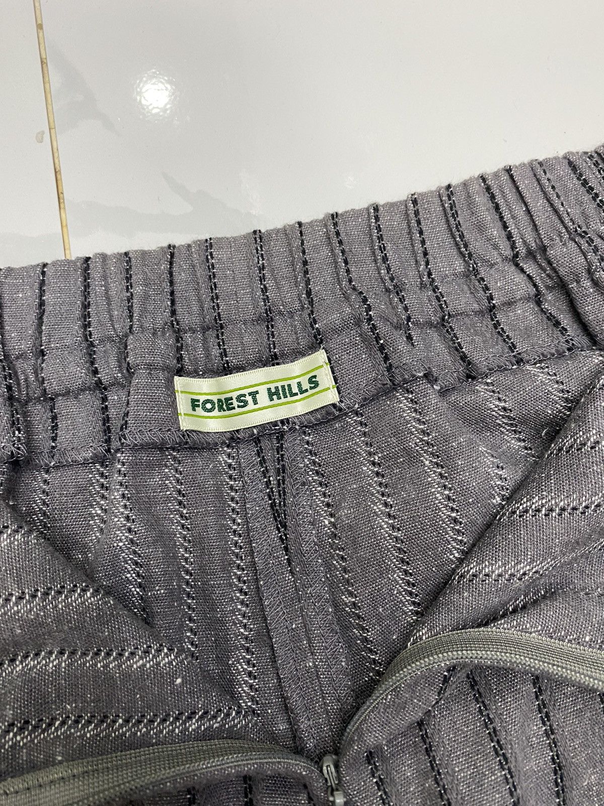 Issey Miyake RARE‼️AVANT GARDE STYLE DESIGNER STRIPE DRAWSTRING PANTS Size US 35 - 6 Thumbnail