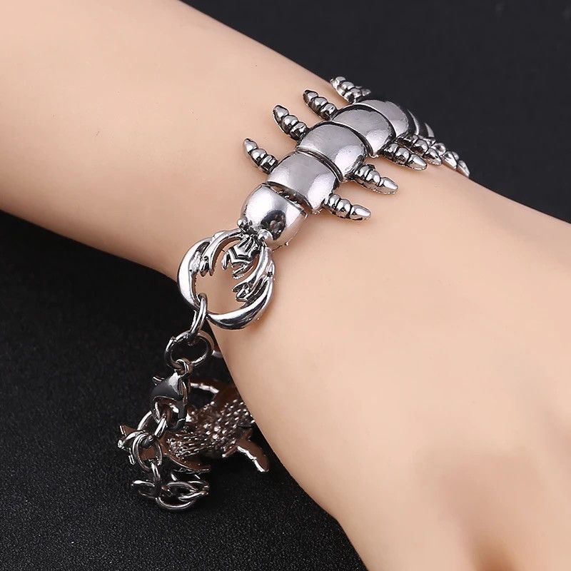 Jewelry Charm Centipede Chain Bracelet Size ONE SIZE - 4 Thumbnail