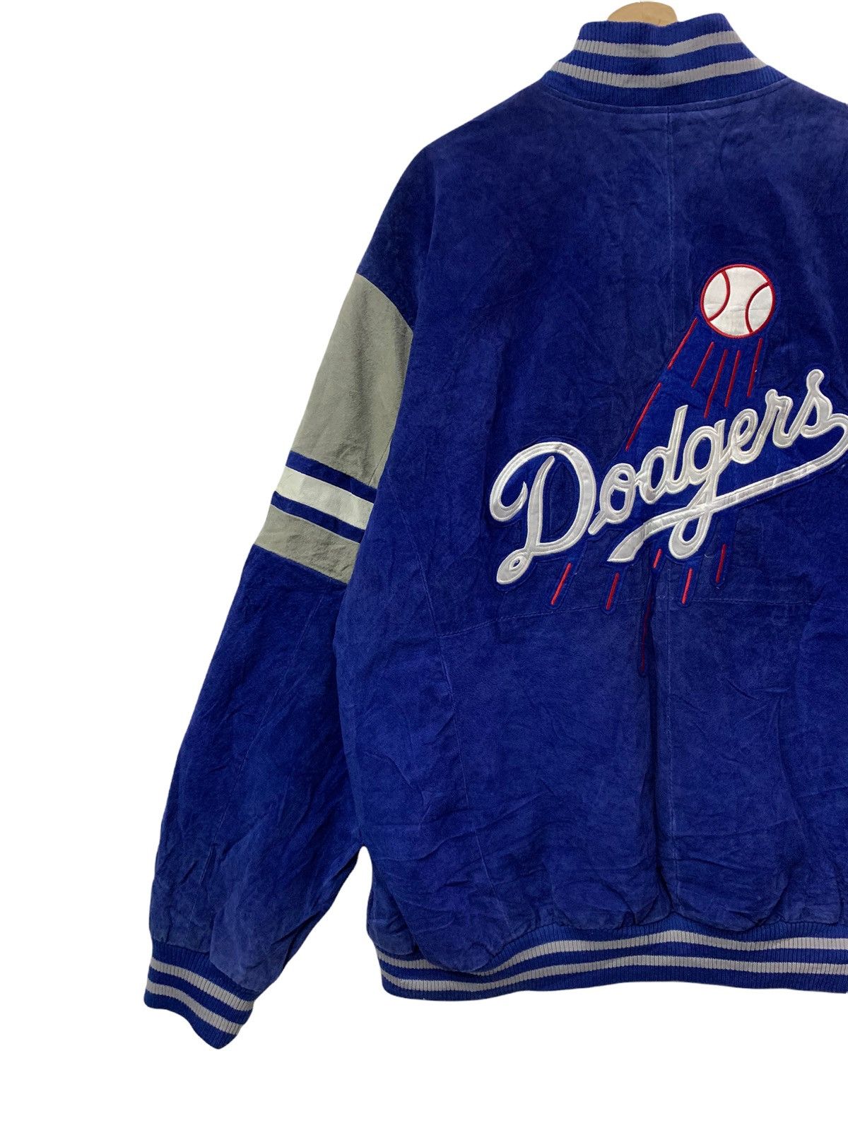 Genuine Leather 🔥RARE L.A DODGERS LEATHER VARSITY JACKETS Size US XXL / EU 58 / 5 - 2 Thumbnail