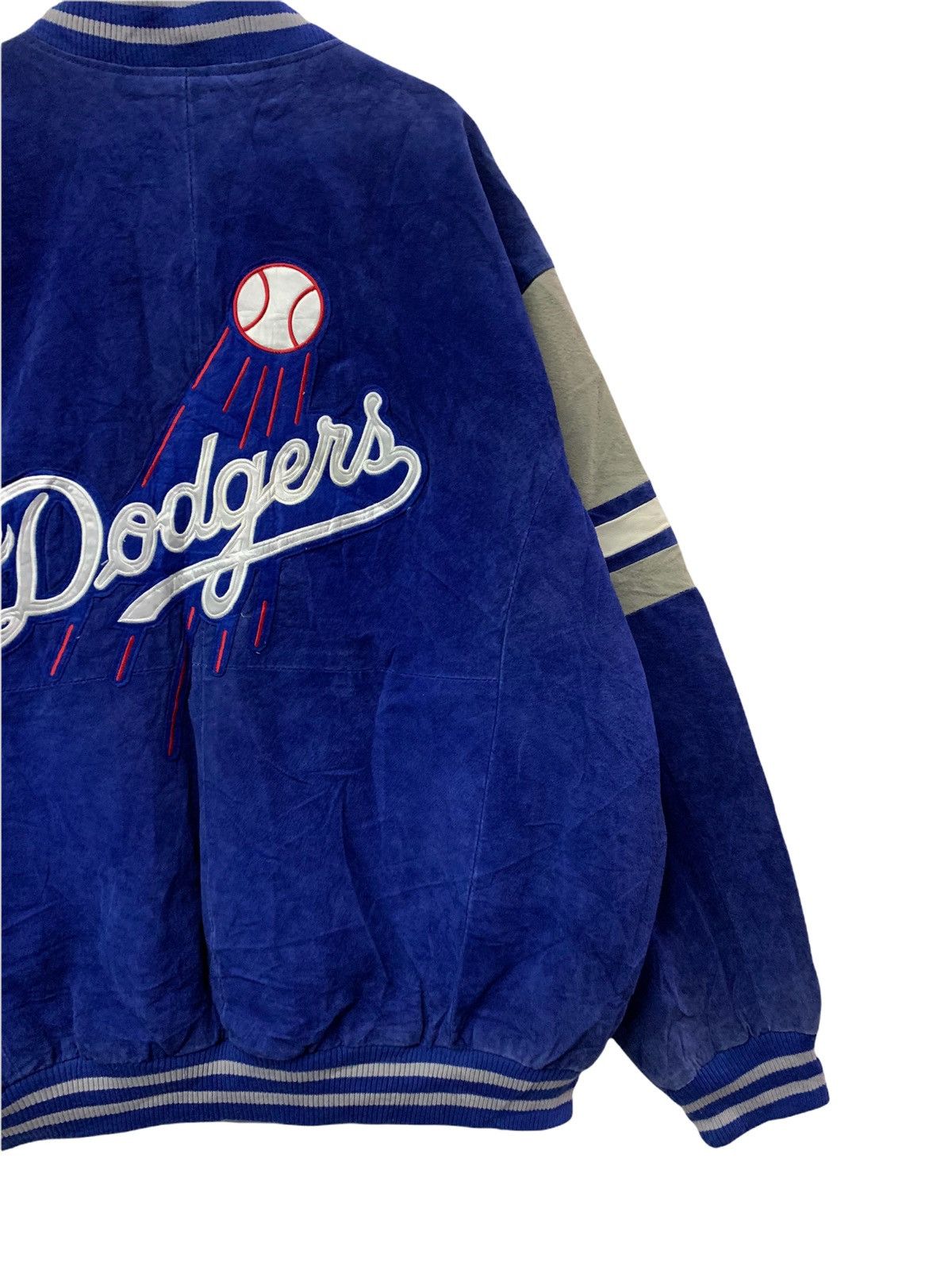 Genuine Leather 🔥RARE L.A DODGERS LEATHER VARSITY JACKETS Size US XXL / EU 58 / 5 - 3 Thumbnail