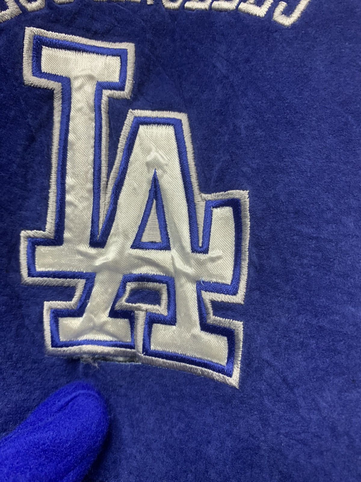Genuine Leather 🔥RARE L.A DODGERS LEATHER VARSITY JACKETS Size US XXL / EU 58 / 5 - 11 Thumbnail