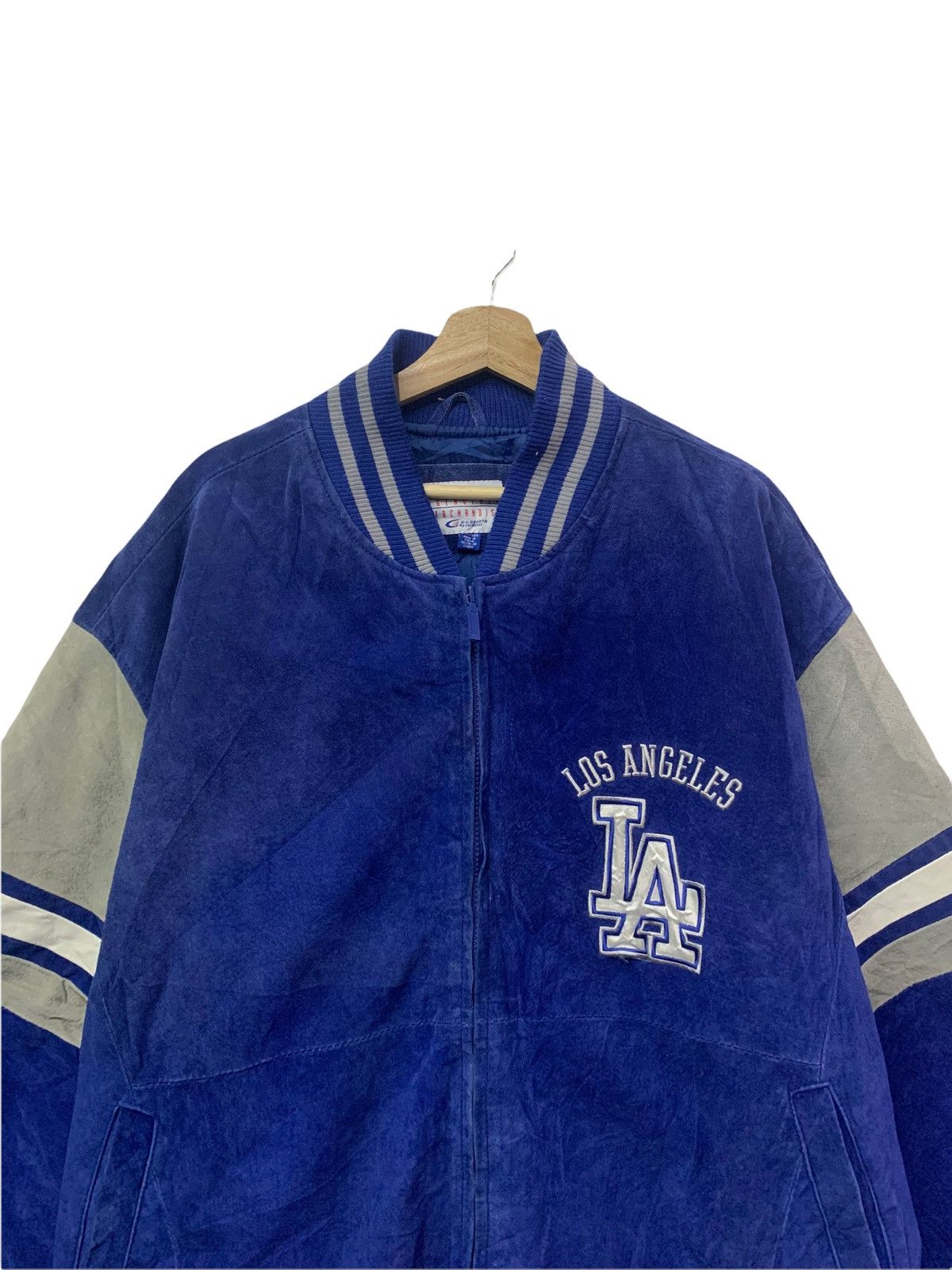 Genuine Leather 🔥RARE L.A DODGERS LEATHER VARSITY JACKETS Size US XXL / EU 58 / 5 - 8 Thumbnail