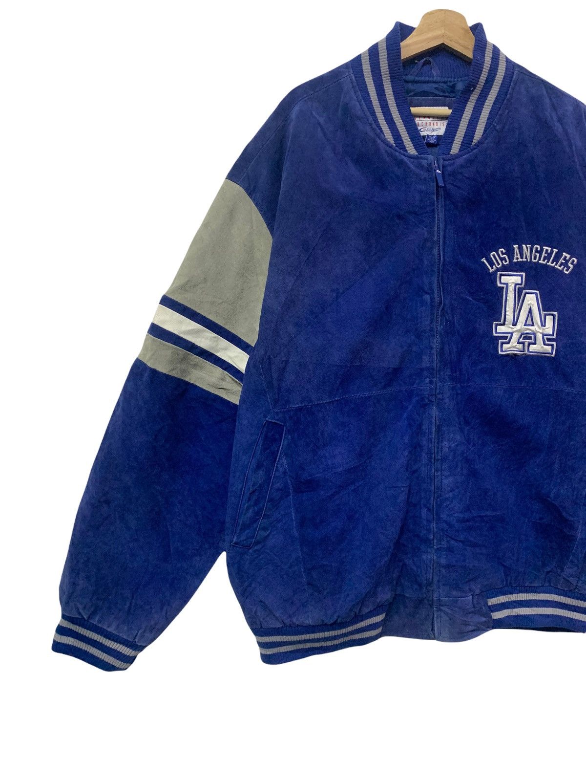 Genuine Leather 🔥RARE L.A DODGERS LEATHER VARSITY JACKETS Size US XXL / EU 58 / 5 - 6 Thumbnail