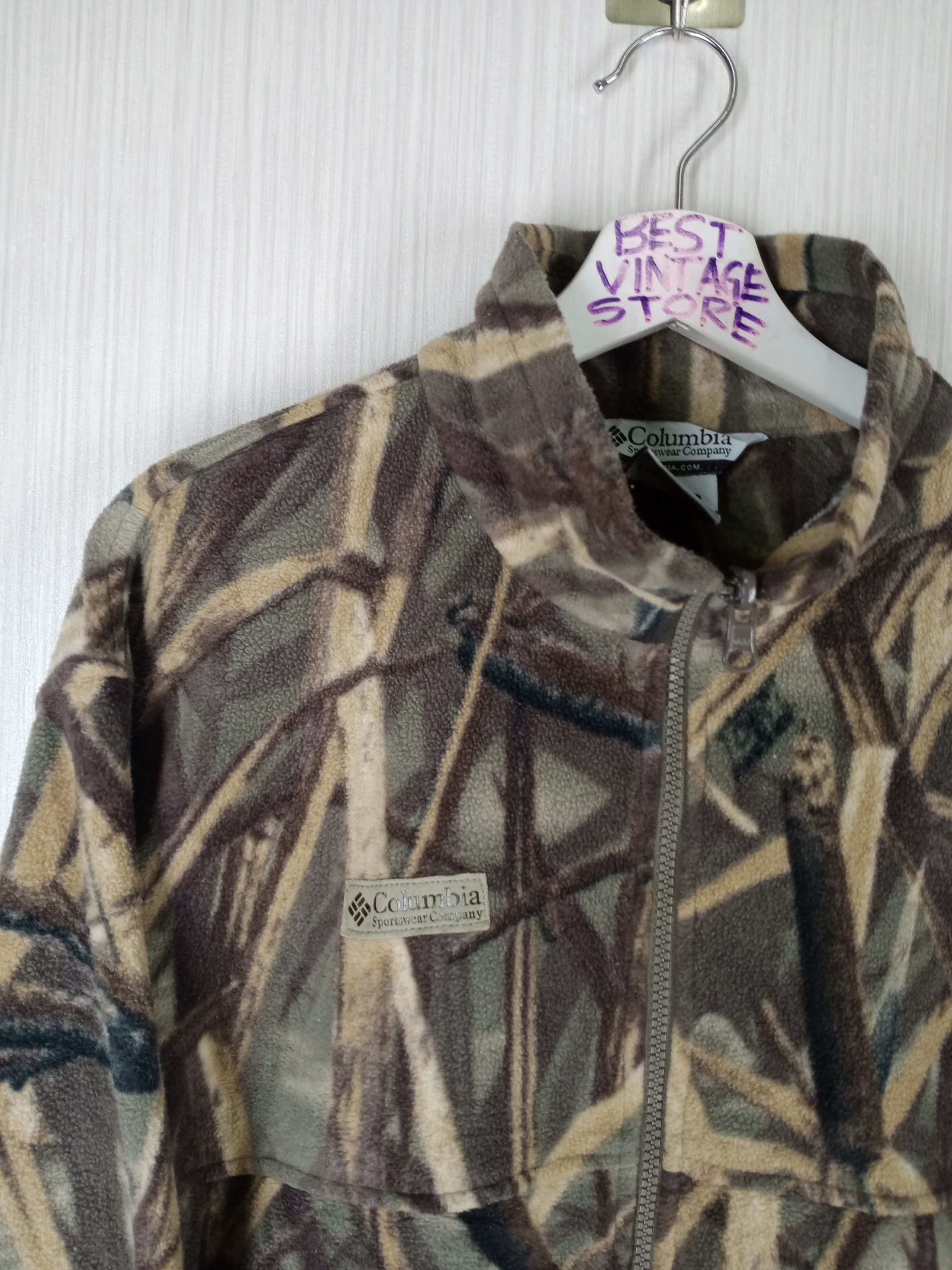 Columbia Vintage Columbia Sportwear Company Camo Fleece Jacket Size US L / EU 52-54 / 3 - 7 Thumbnail
