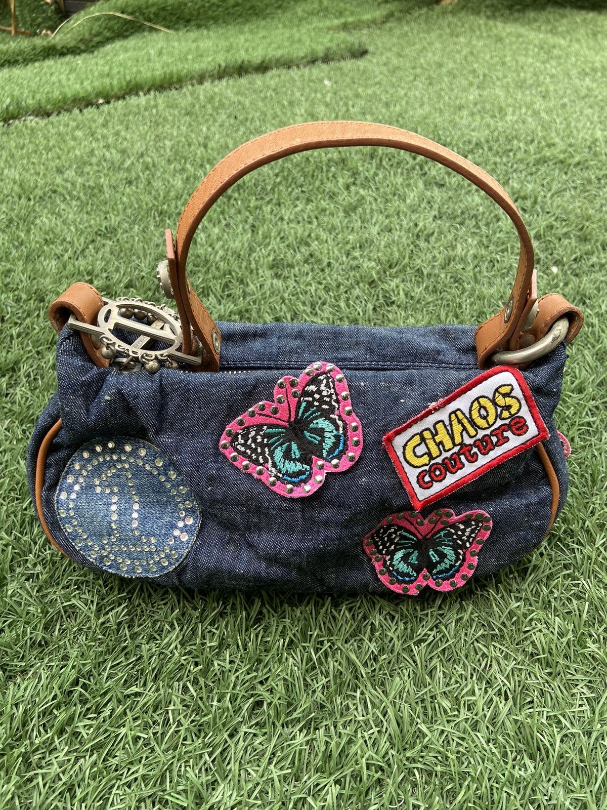 Versace Versace denim Mini Shoulder Bag Chaos Couture butterfly Size ONE SIZE - 8 Thumbnail
