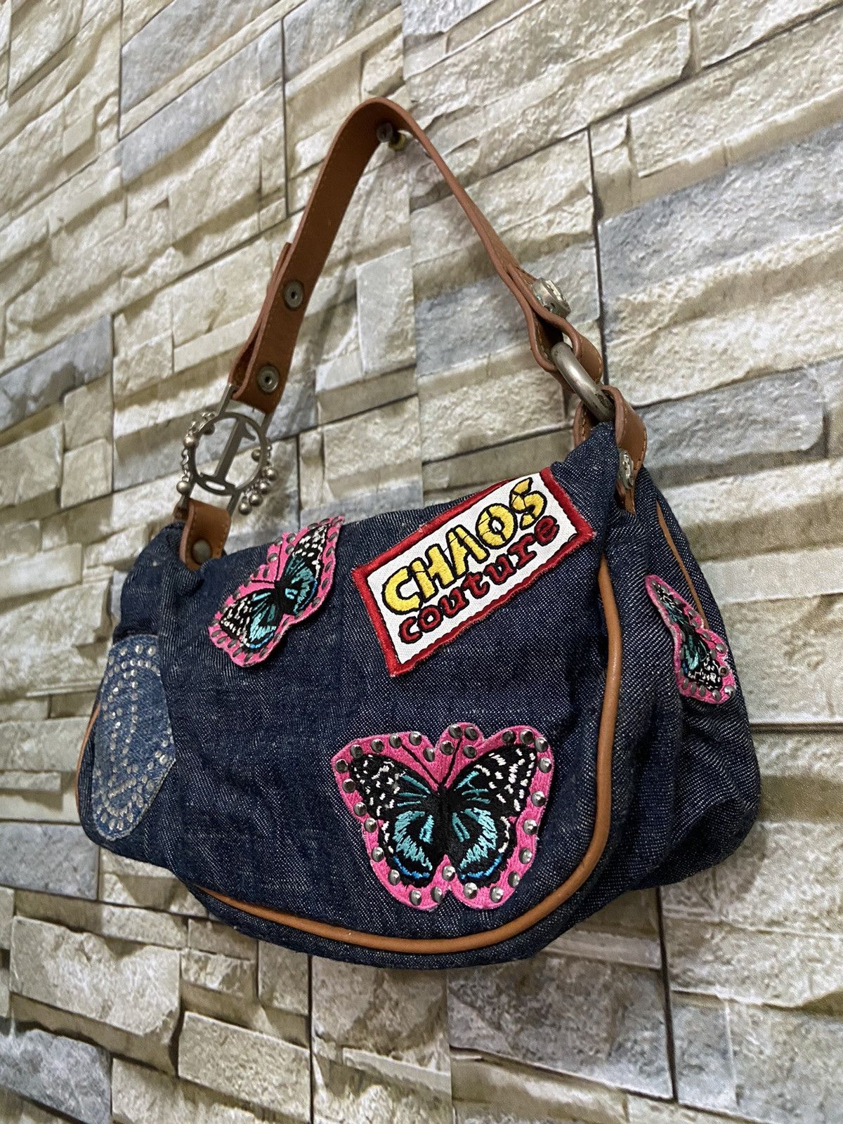 Versace Versace denim Mini Shoulder Bag Chaos Couture butterfly Size ONE SIZE - 2 Thumbnail