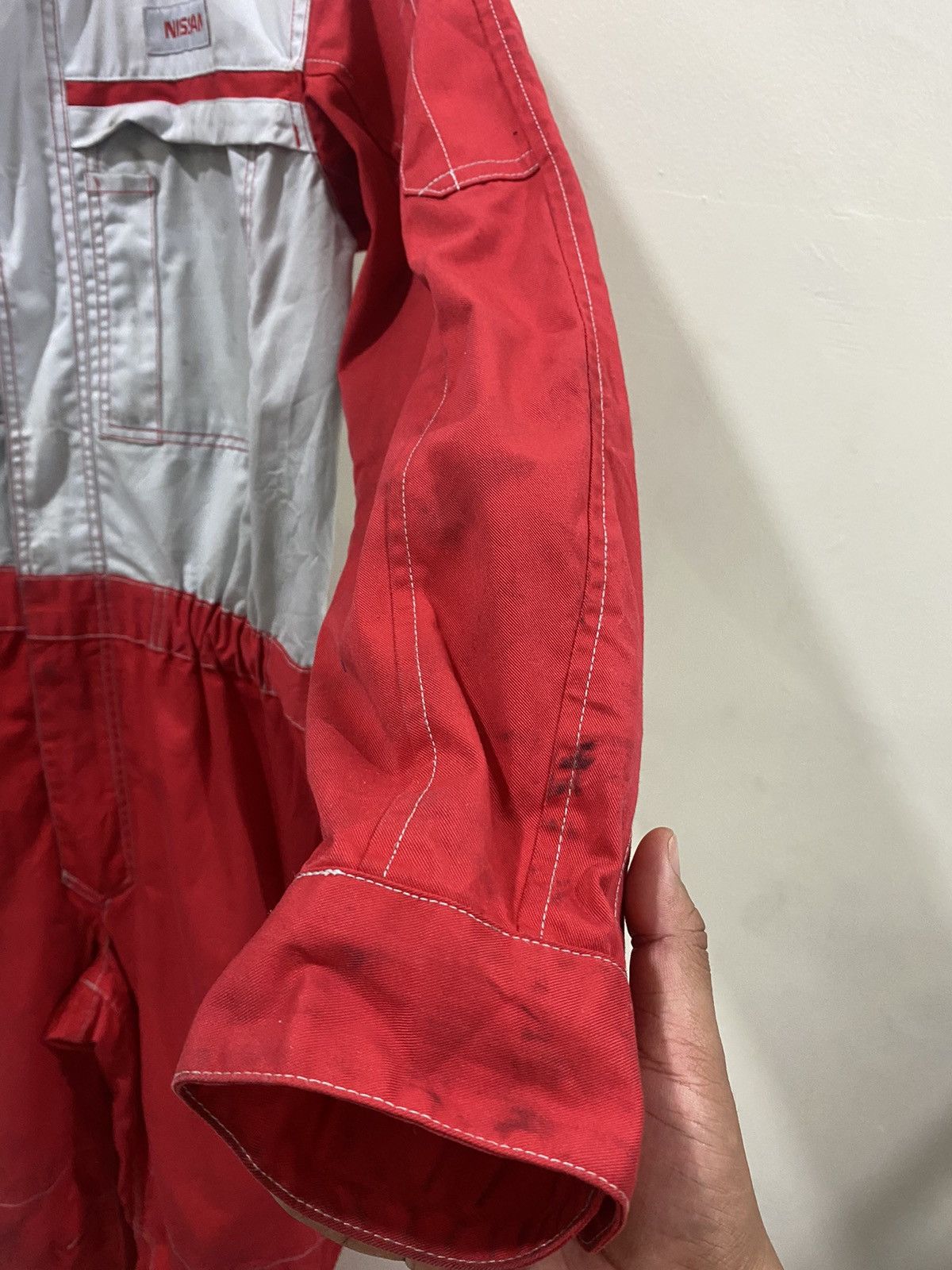 Japanese Brand × Vintage VTG Distress Nissan Japan Industrie Coveralls Size US 35 - 10 Thumbnail