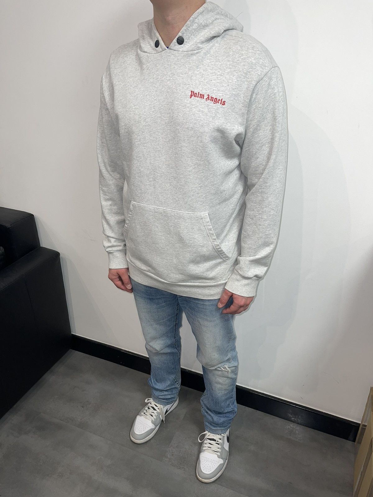 Palm Angels Palm Angels Big Logo "Adios" Grey Hoodie Size US L / EU 52-54 / 3 - 13 Thumbnail