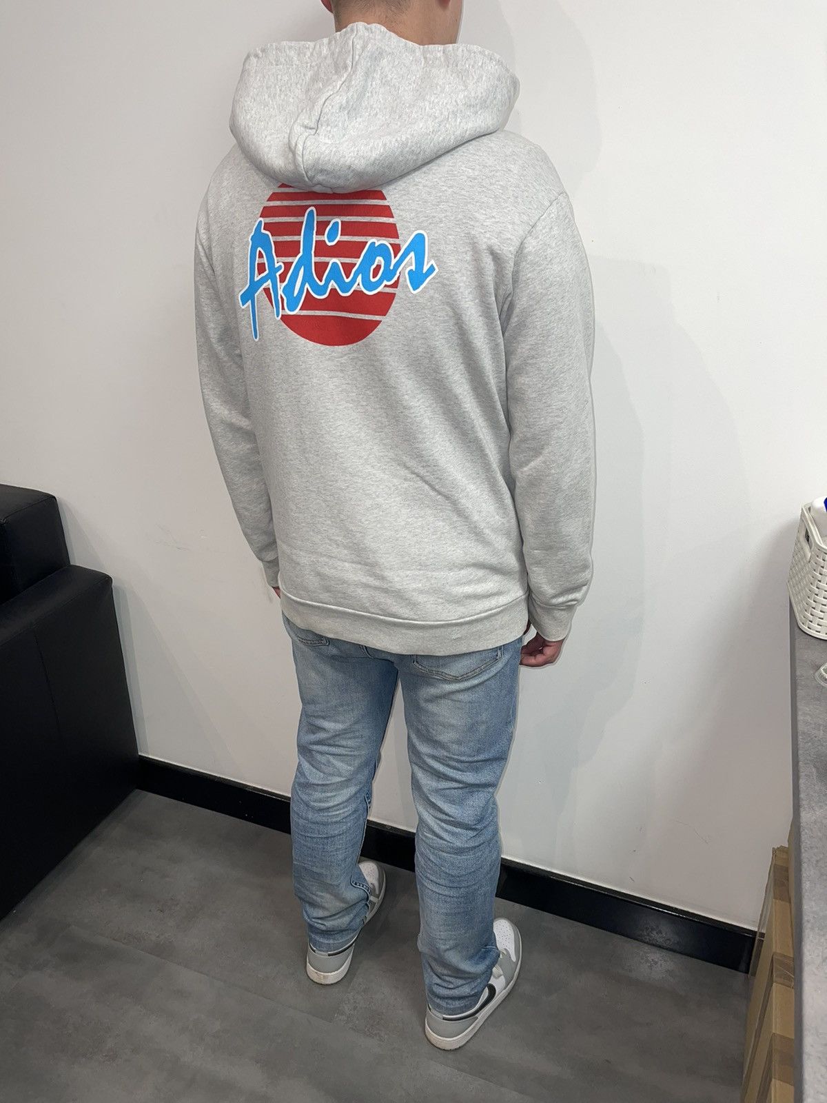 Palm Angels Palm Angels Big Logo "Adios" Grey Hoodie Size US L / EU 52-54 / 3 - 14 Thumbnail