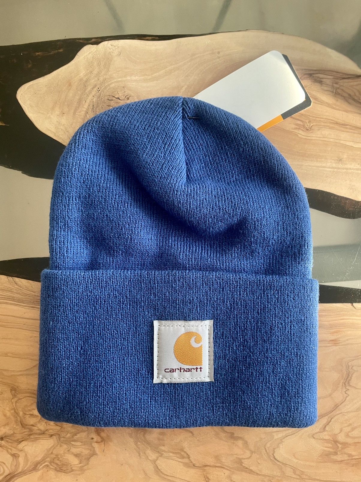 Carhartt Carhartt Stitch Knit Cuff OG Badge Logo Beanie in Blue Size ONE SIZE - 7 Thumbnail